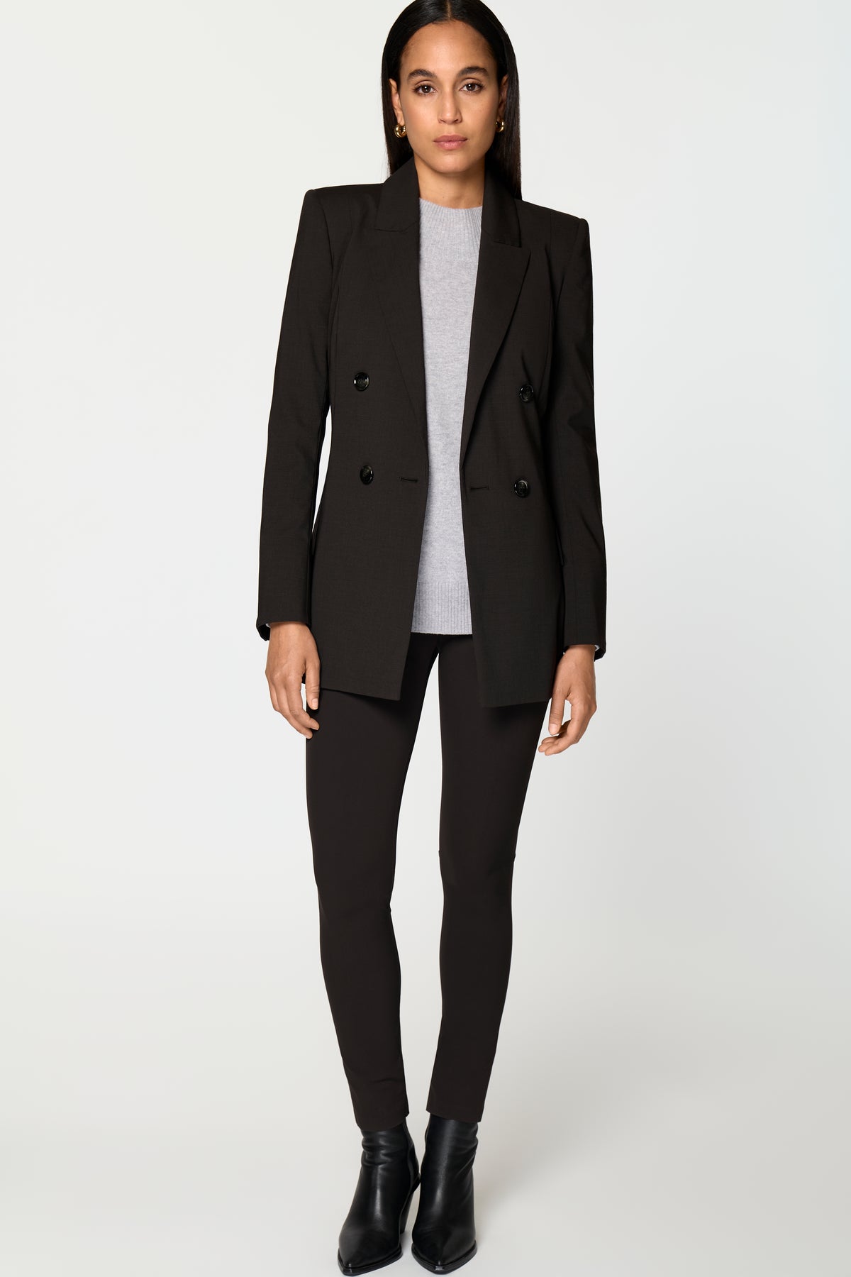 SIBEL Wool Blazer coal