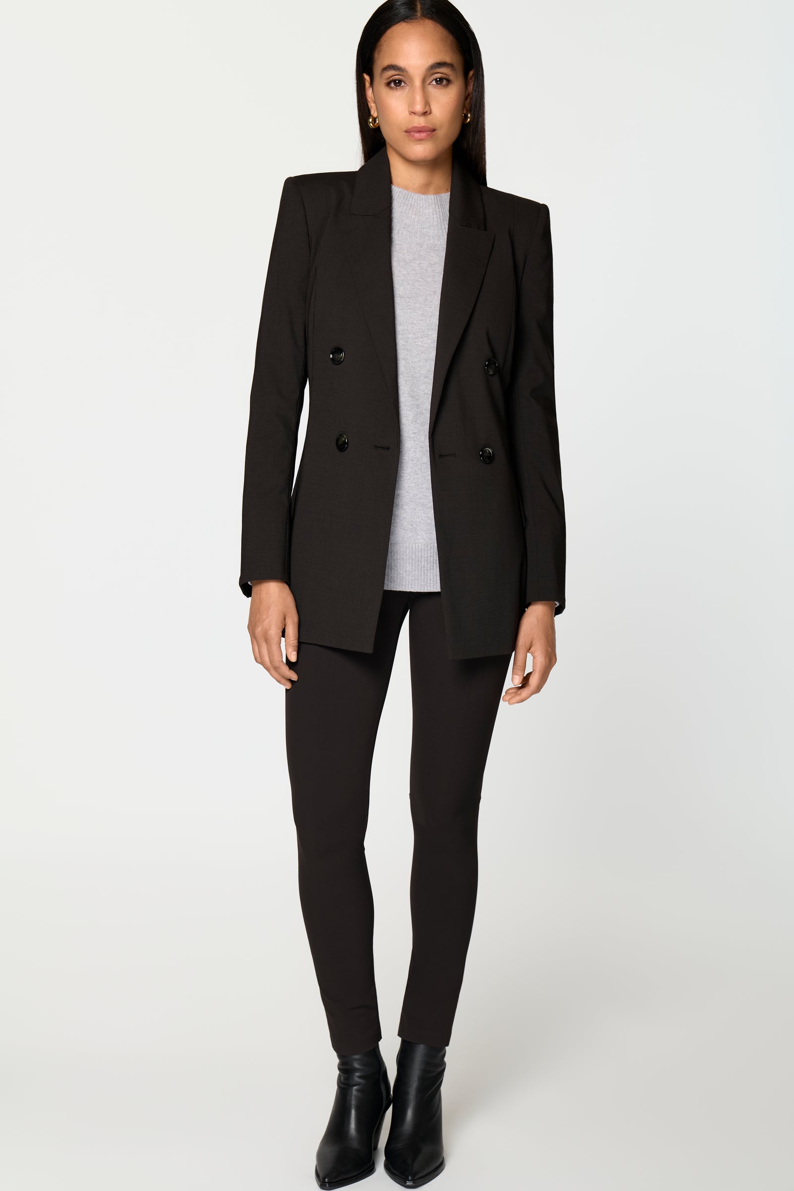 SIBEL Wool Blazer coal