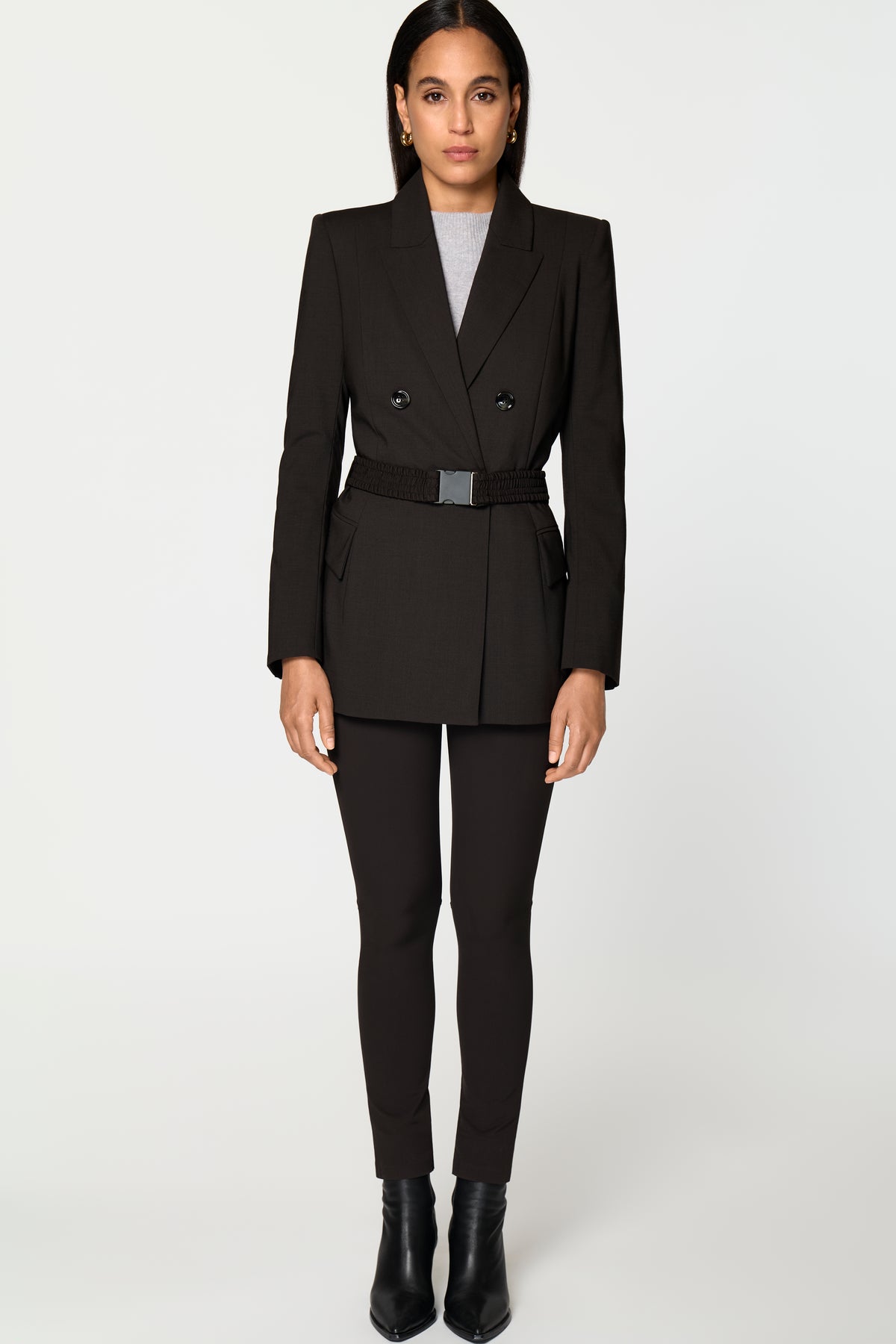 SIBEL Wool Blazer coal