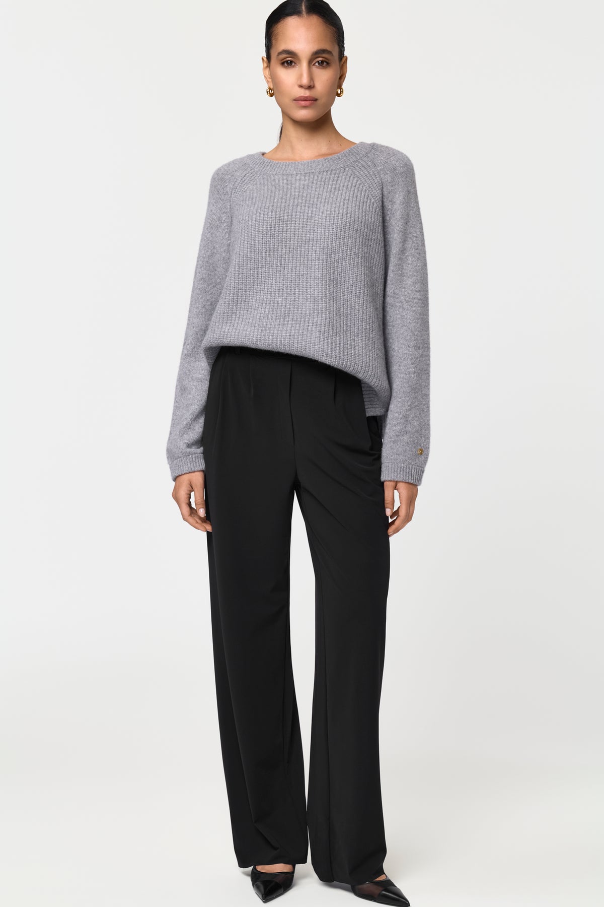 MANERA Kaschmir-Pullover grigia