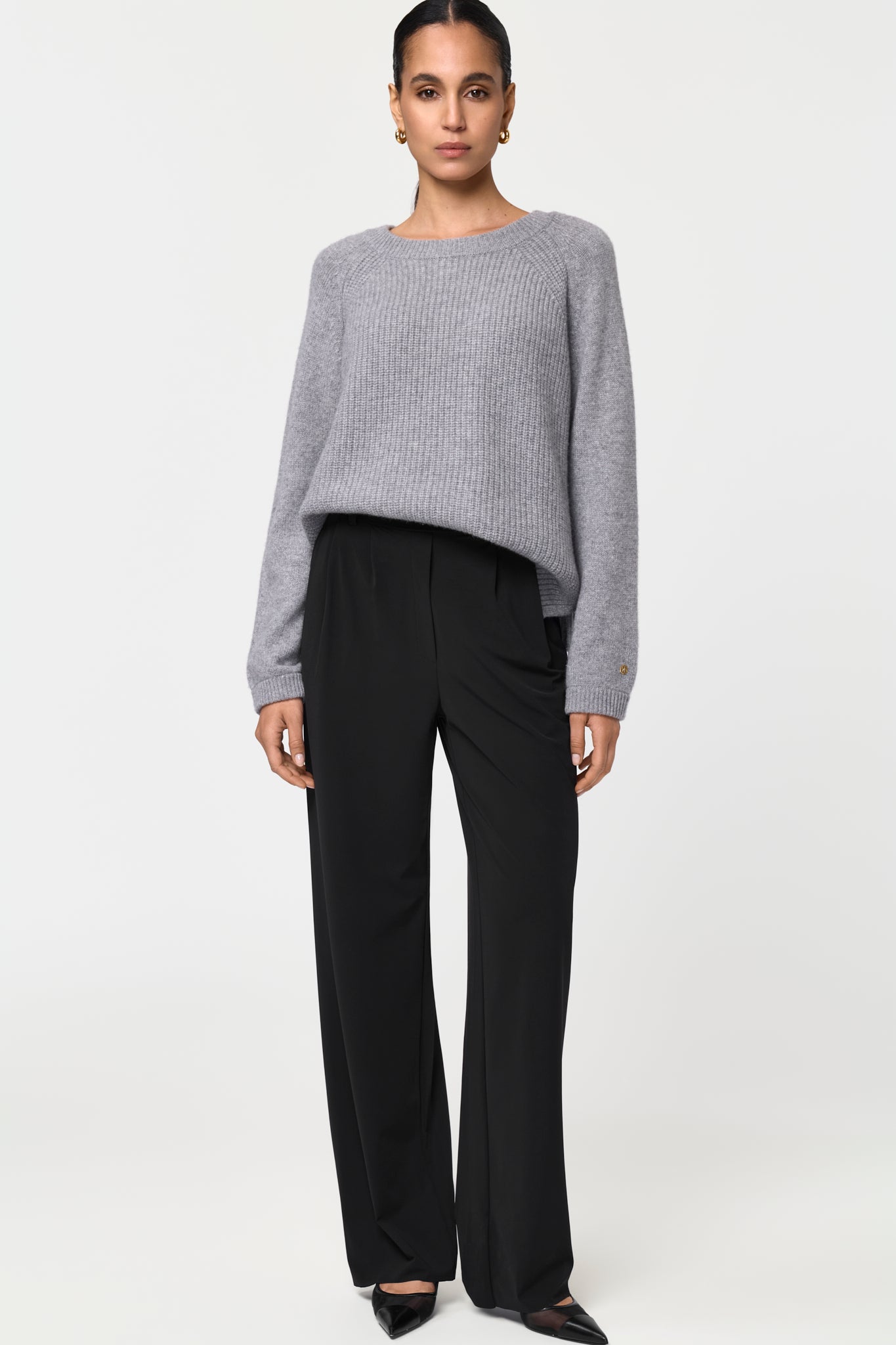 MANERA Kaschmir-Pullover grigia