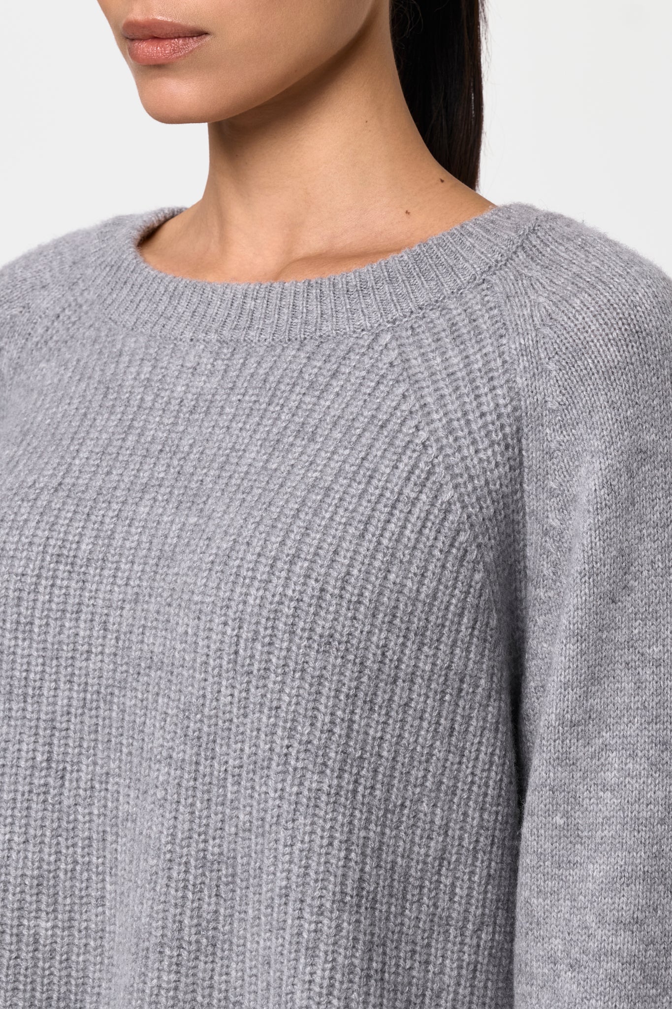 MANERA Kaschmir-Pullover grigia