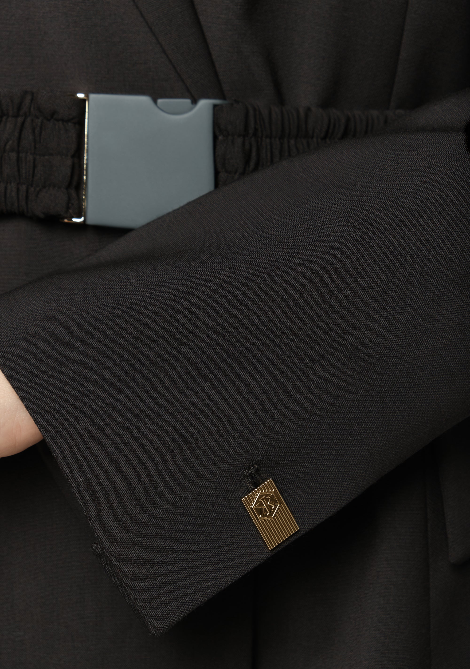 SIBEL Wool Blazer coal