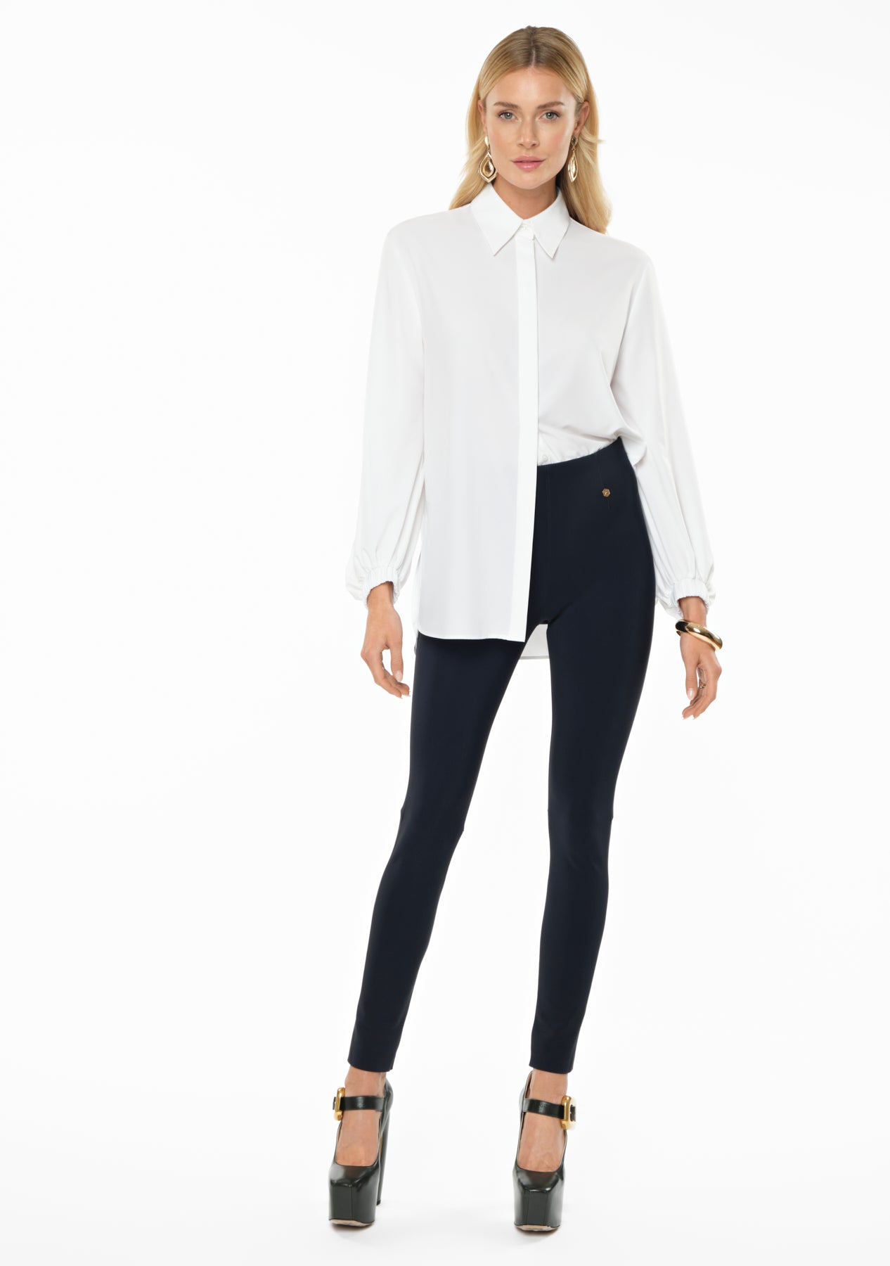 FIUME Voile Blouse white