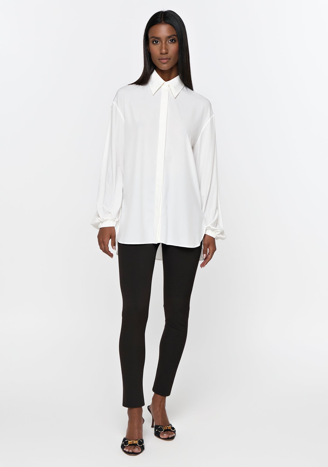 FIUME Voile Blouse white
