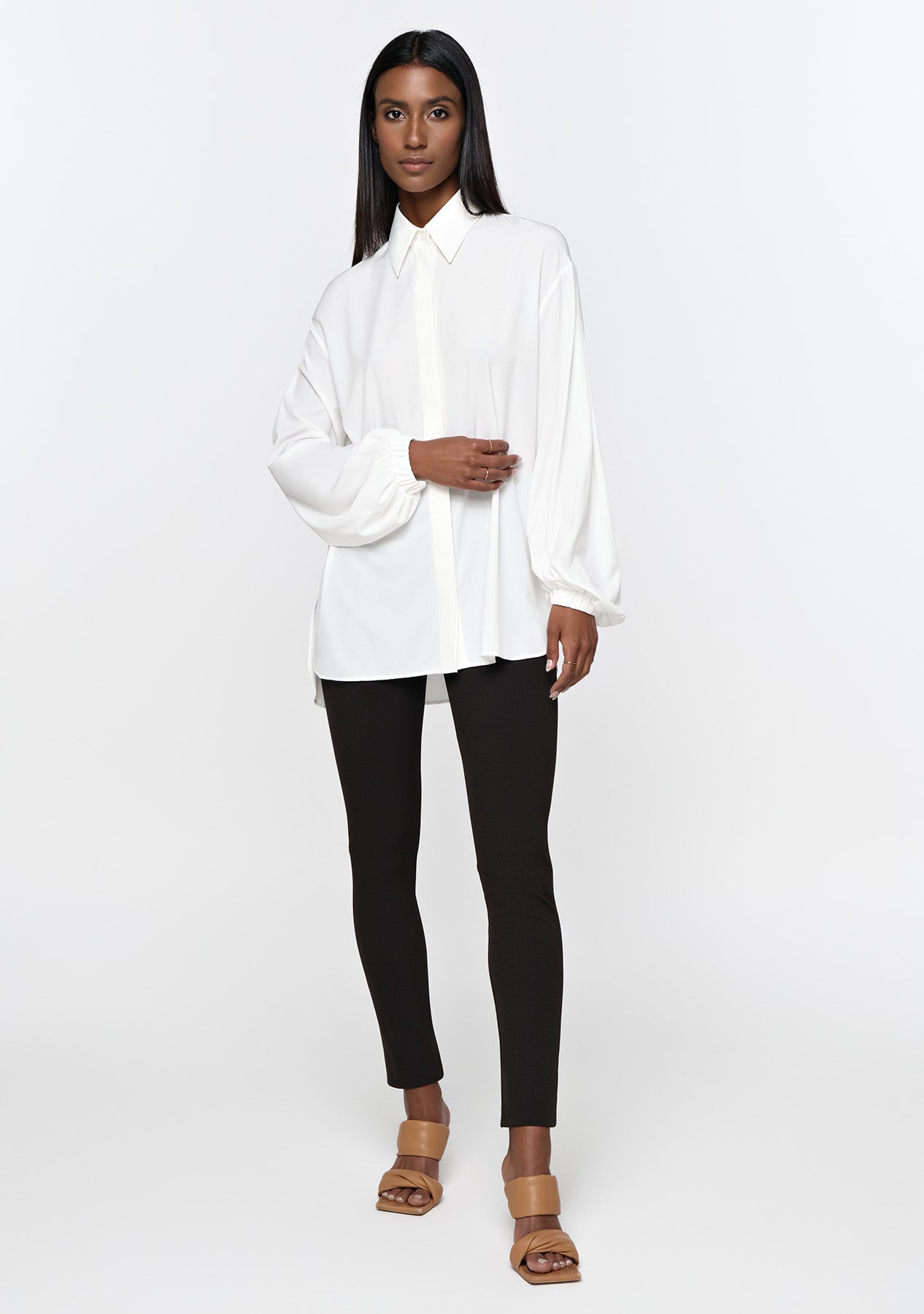 FIUME Voile Blouse white