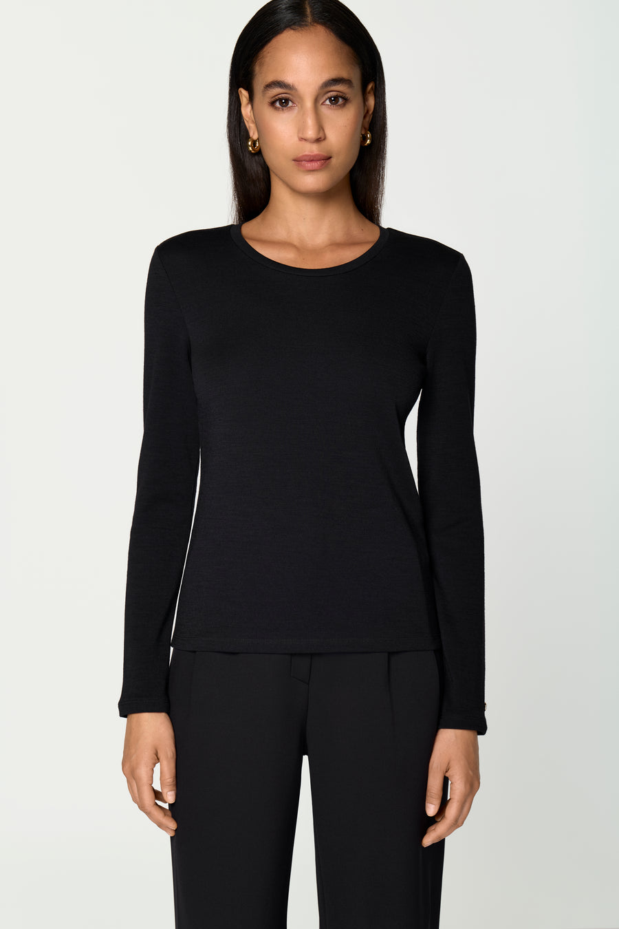 PACE Wolle Top schwarz