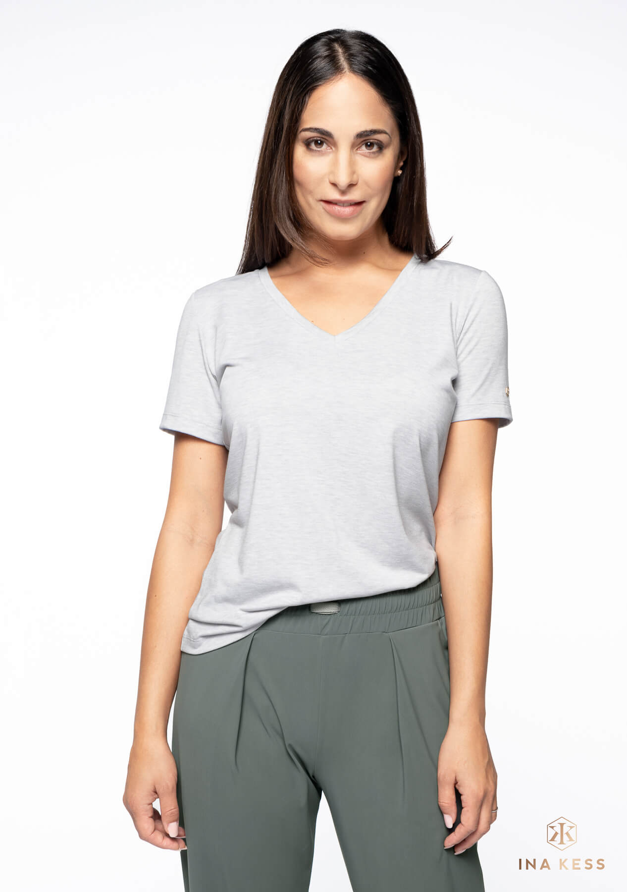 V-NECK T-Shirt moonbeam