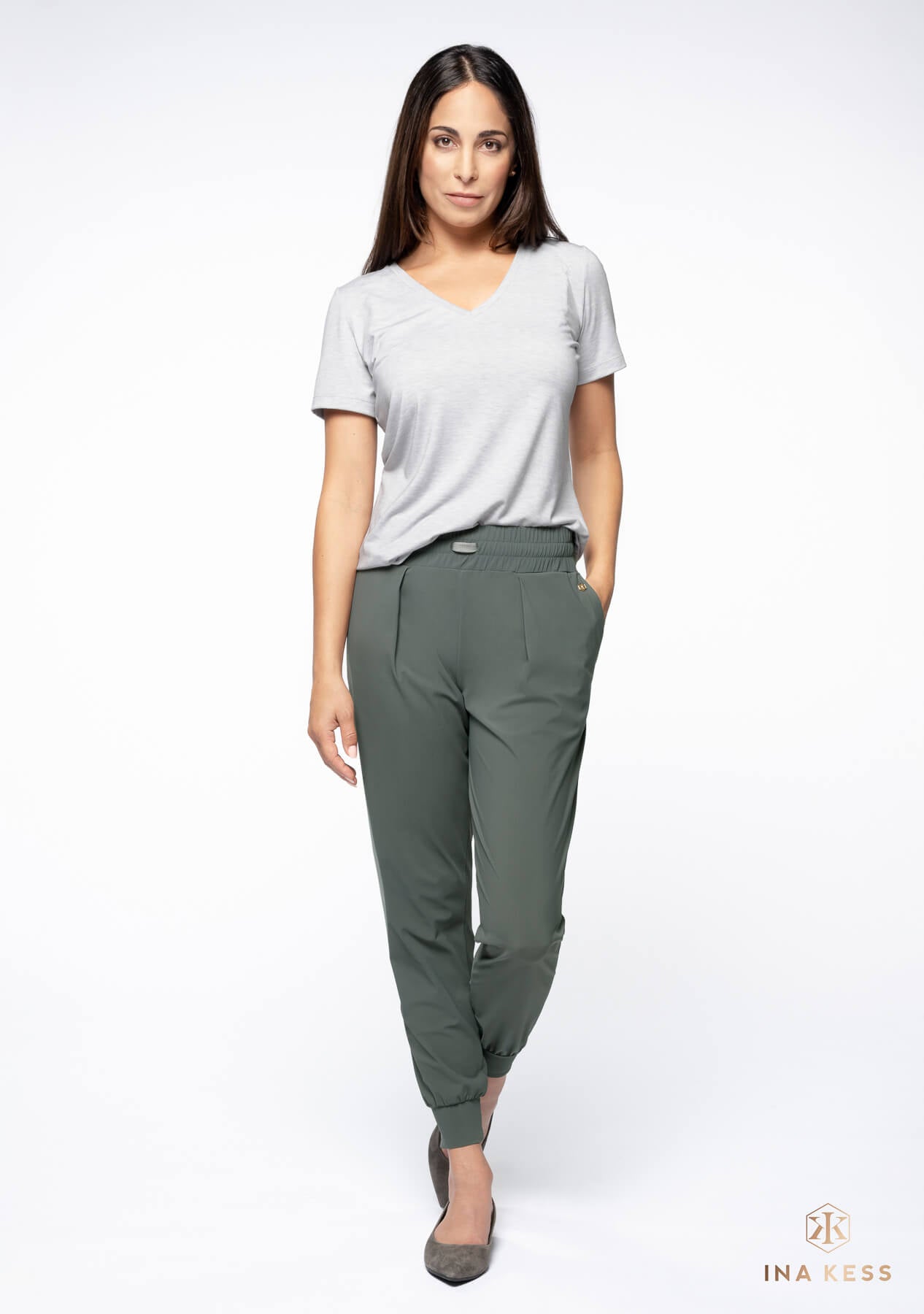 V-NECK T-Shirt moonbeam