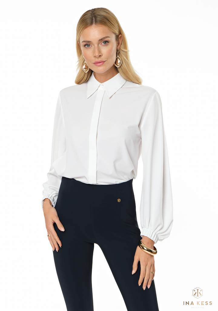 FIUME Voile Blouse white