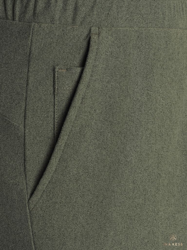 LUXE PLUSH Track Pants vetiver green