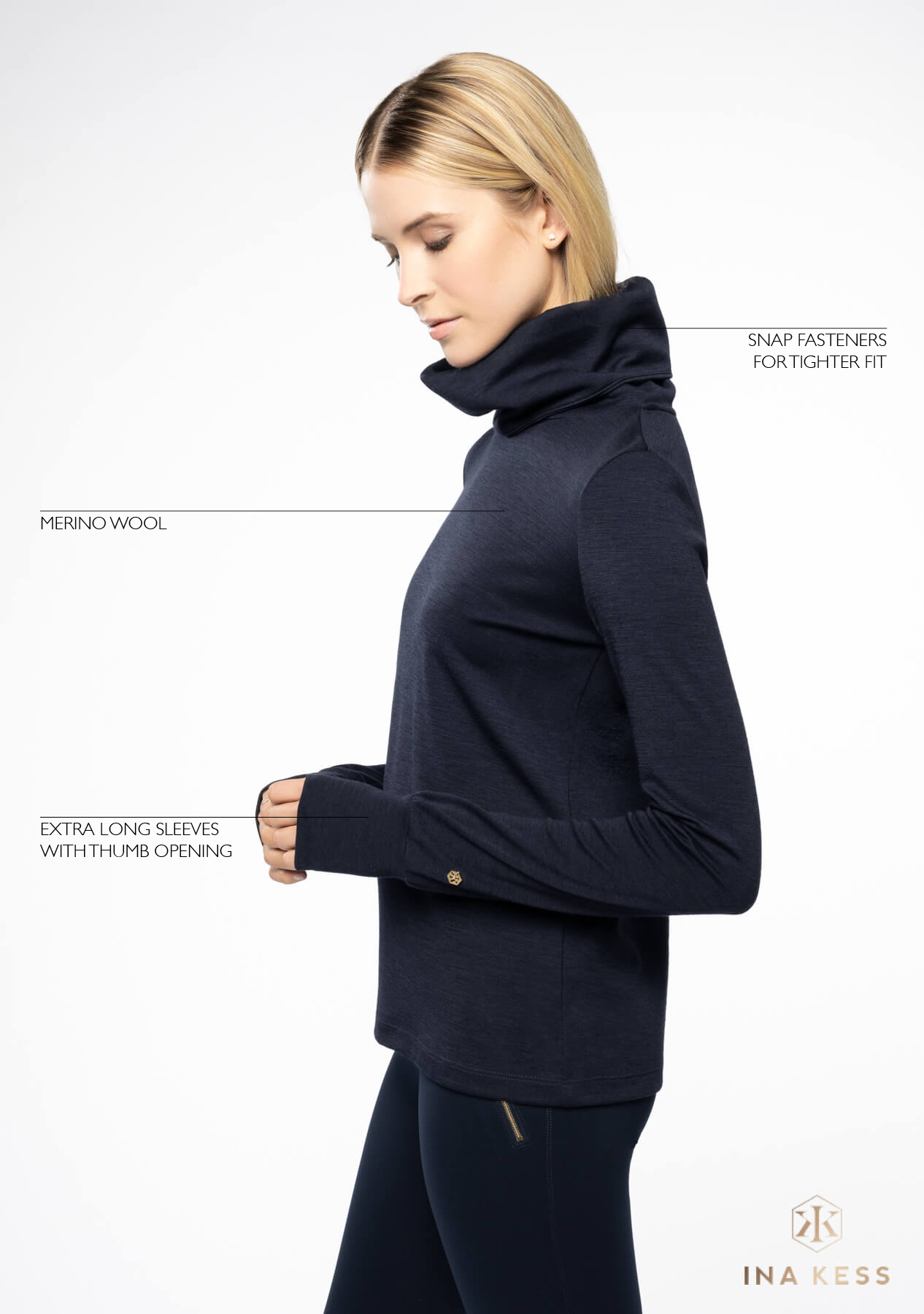 MERINO TURTLENECK Sweater blu notte