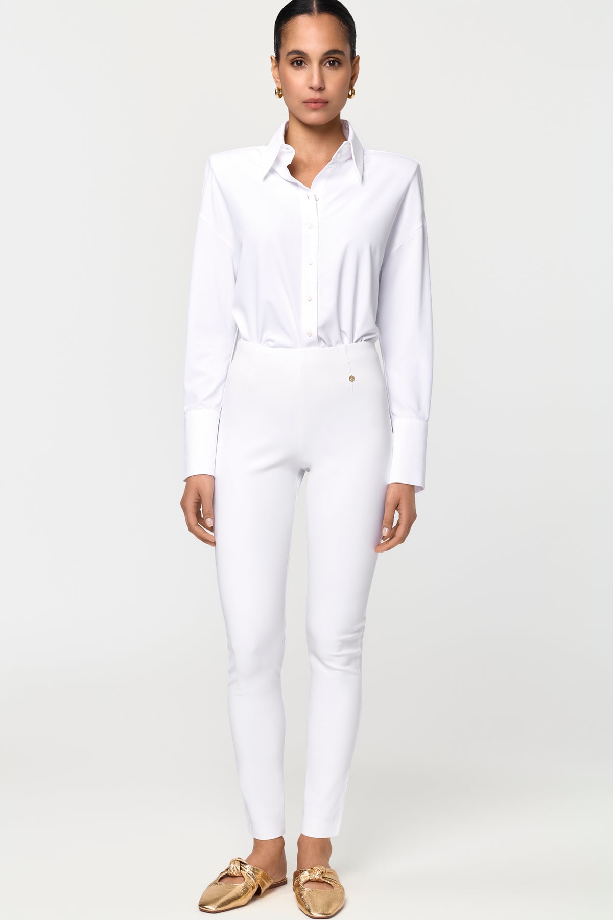 LAREGIA Stretch Hemd weiss