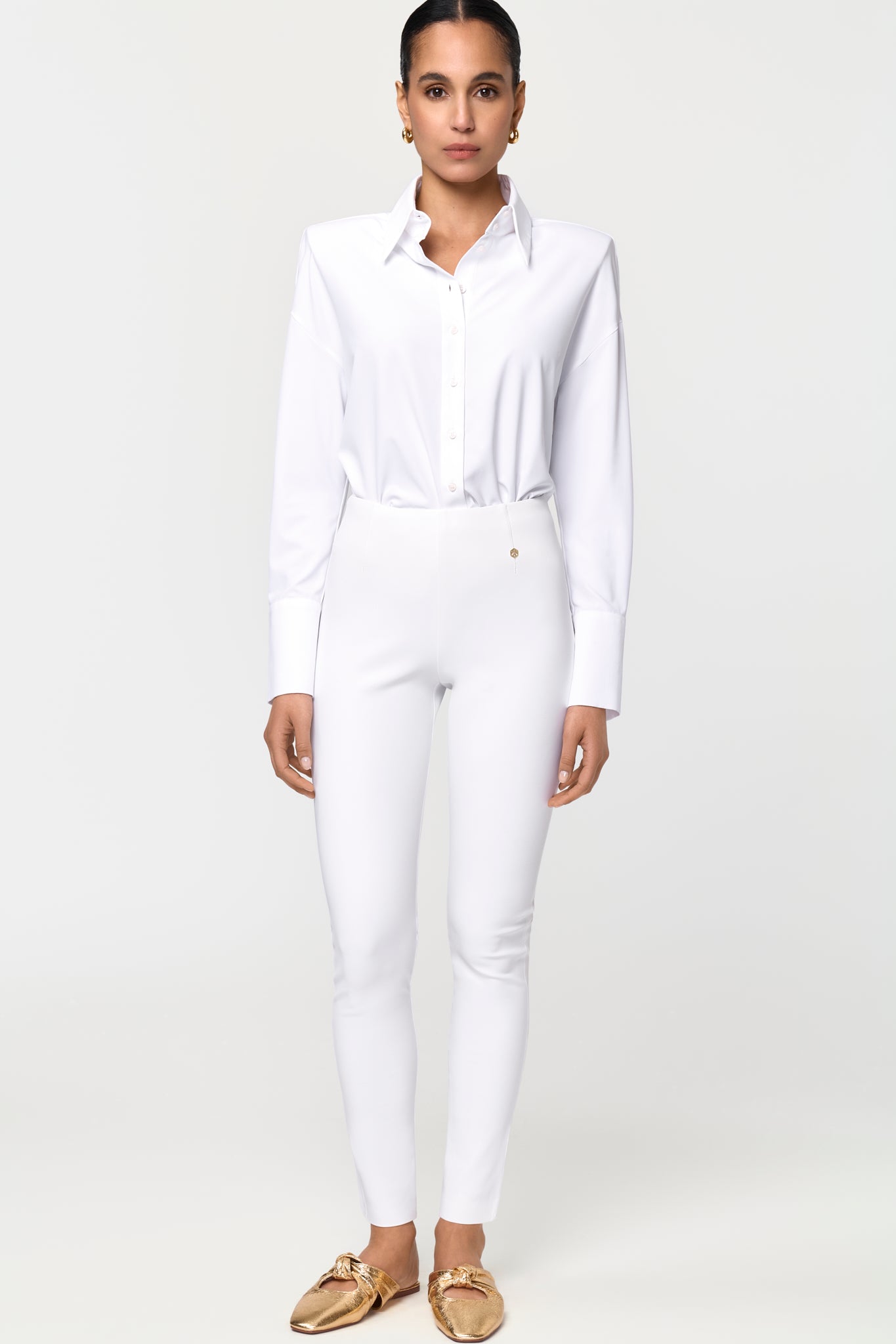 LAREGIA Stretch Hemd weiss
