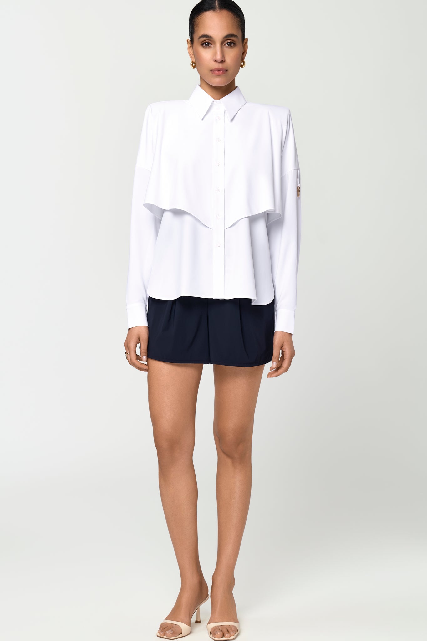 DISQUE Trench Shirt weiss