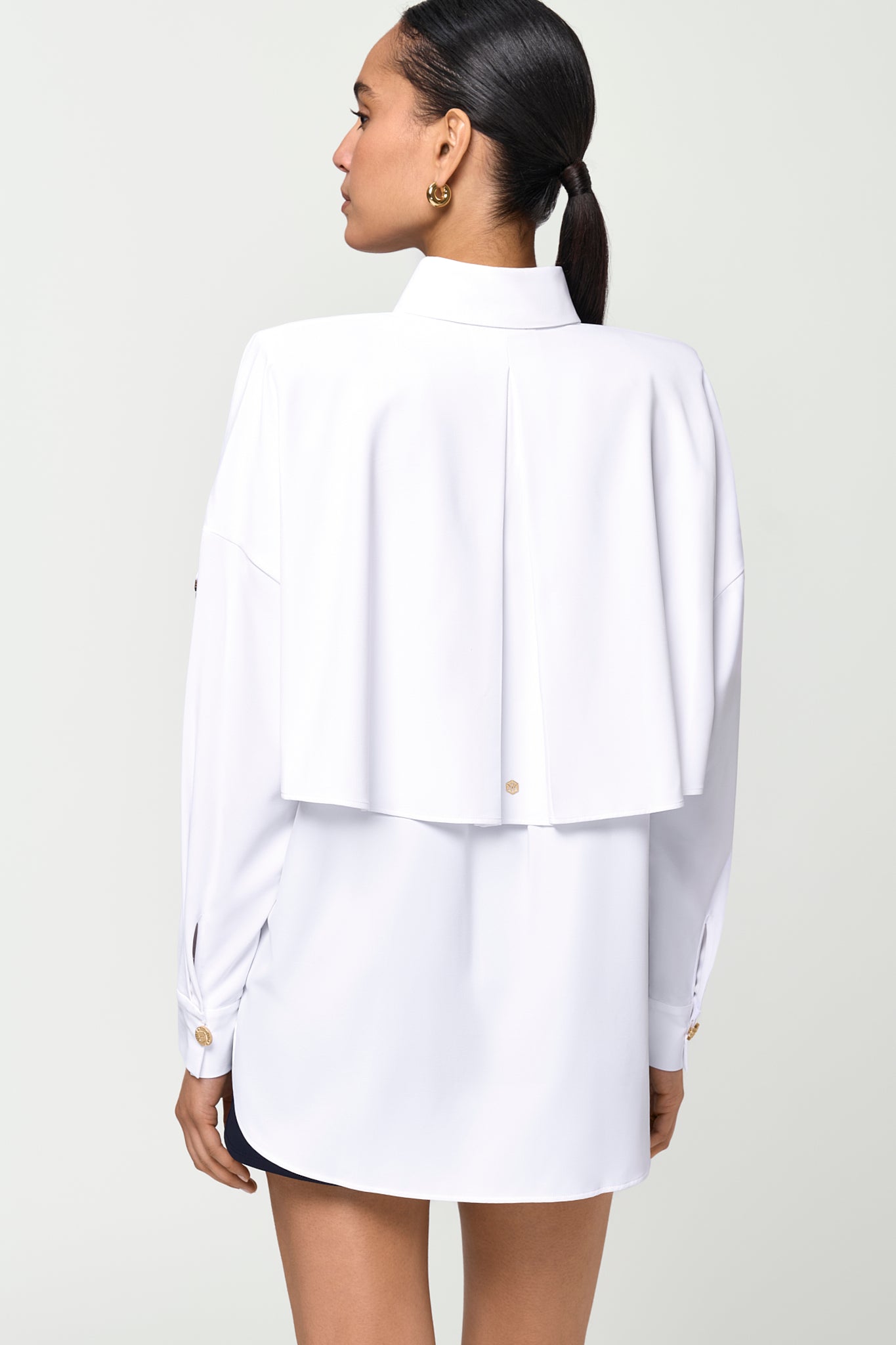 DISQUE Trench Shirt weiss