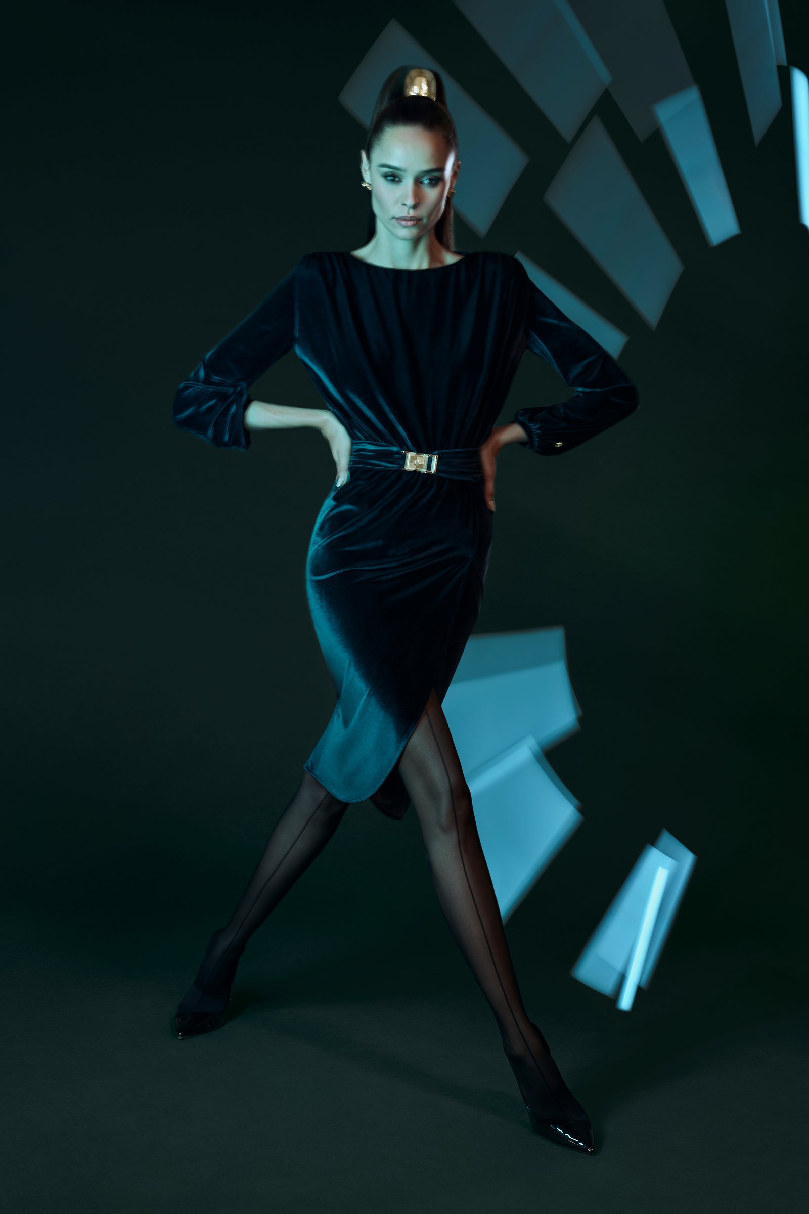 STARLIT Velvet Dress midnight