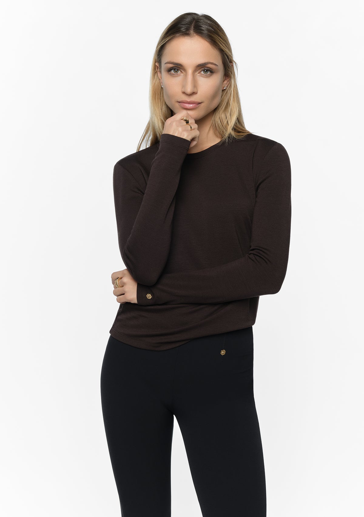 PIROU Modal Cashmere Top coal