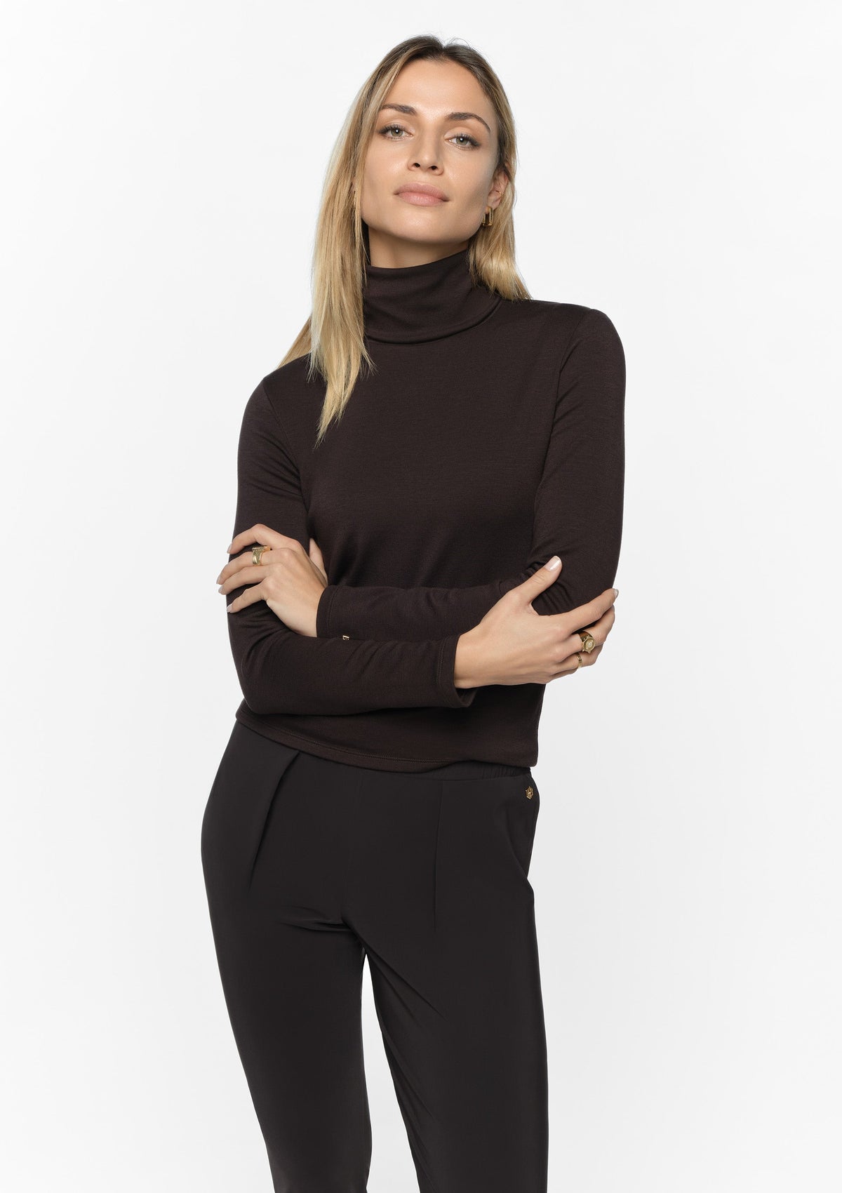 CALIN Modal Cashmere Top coal