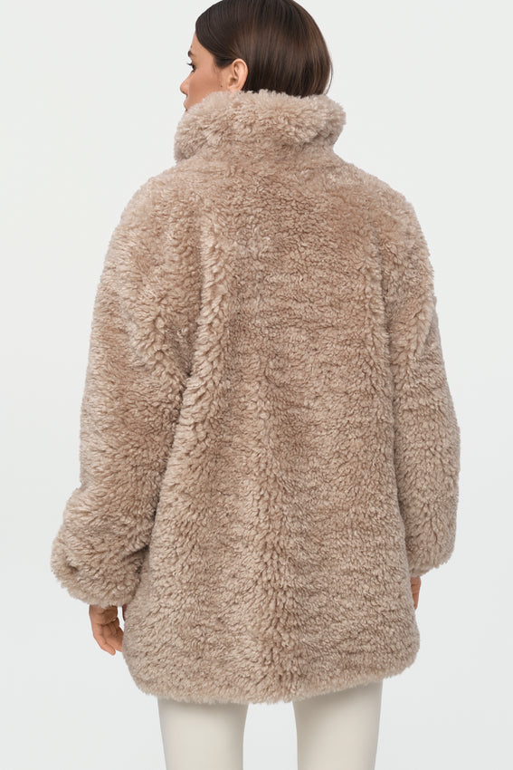 MILU Faux Shearling Jacket oat