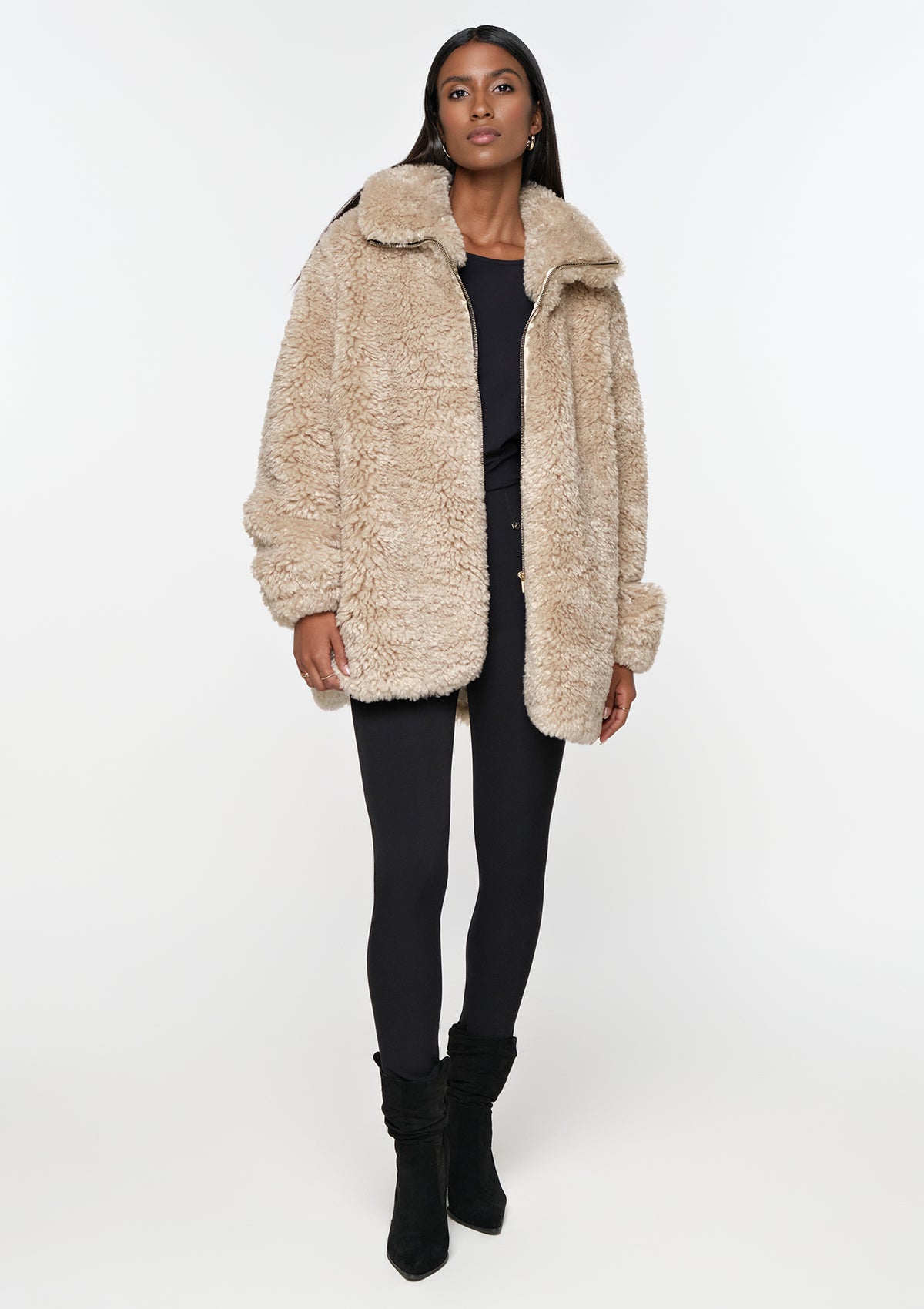 MILU Faux Shearling Jacket oat