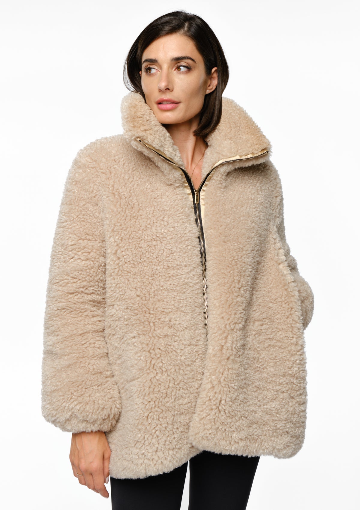 MILU Faux Shearling Jacket oat