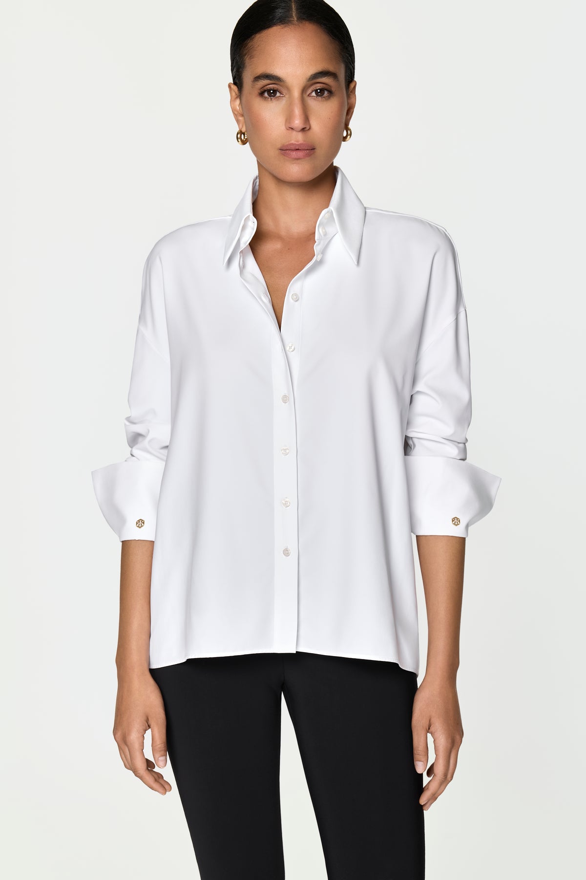 LAREGIA Stretch Hemd weiss