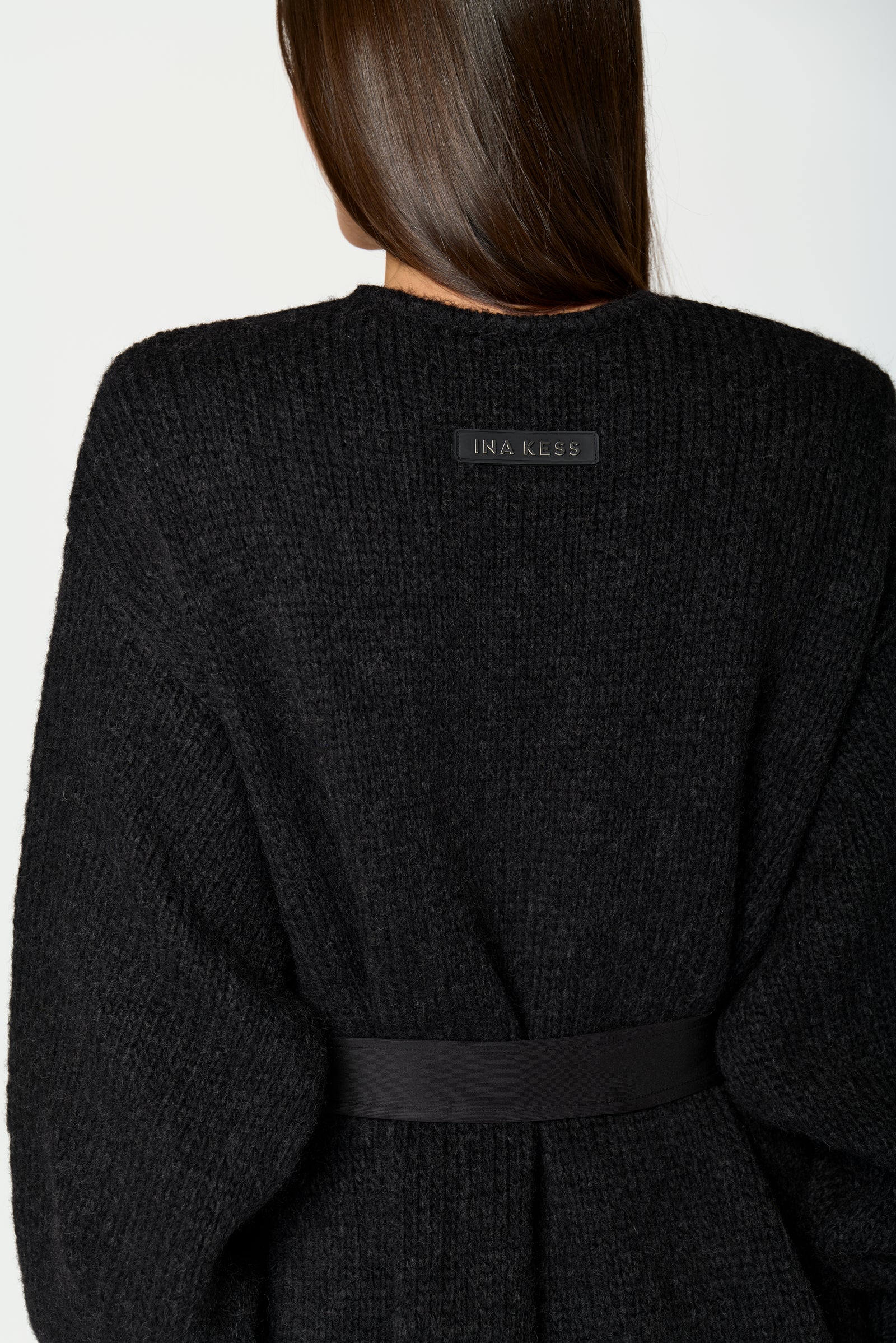 CANOLO Cardigan schwarz melange