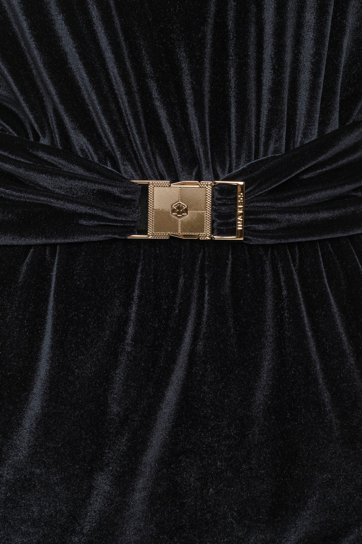 STARLIT Samt Kleid midnight