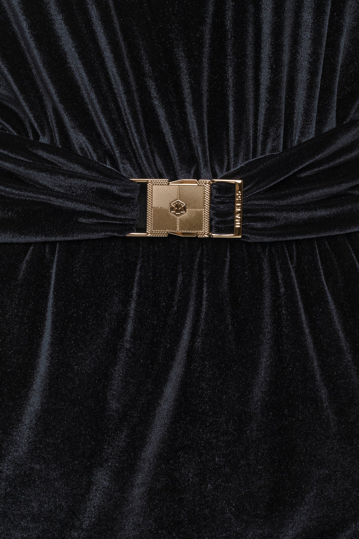 STARLIT Samt Kleid midnight