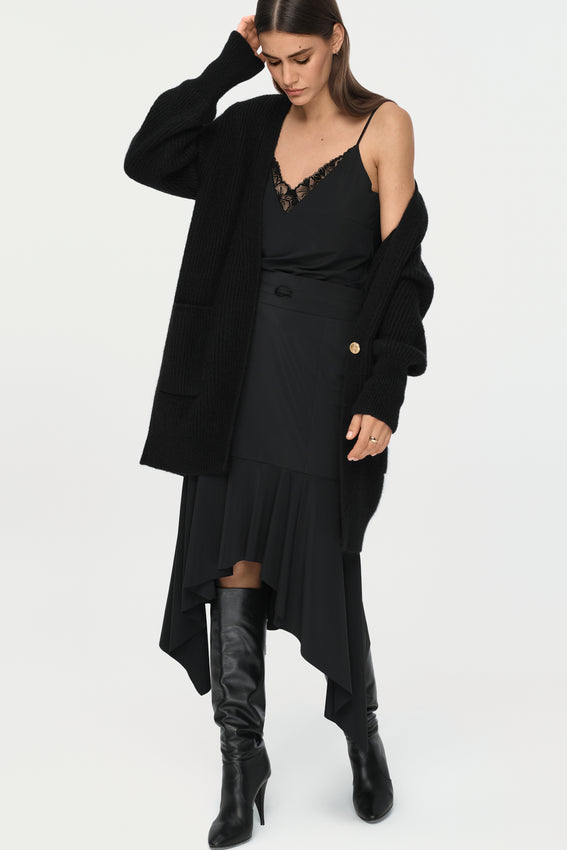 LOREN Spitzen Top schwarz