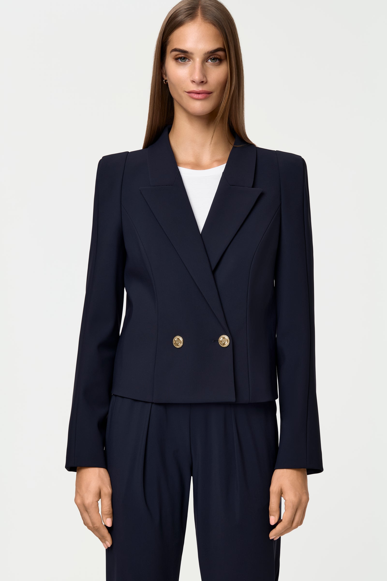 TROINA Stretch Blazer deep navy