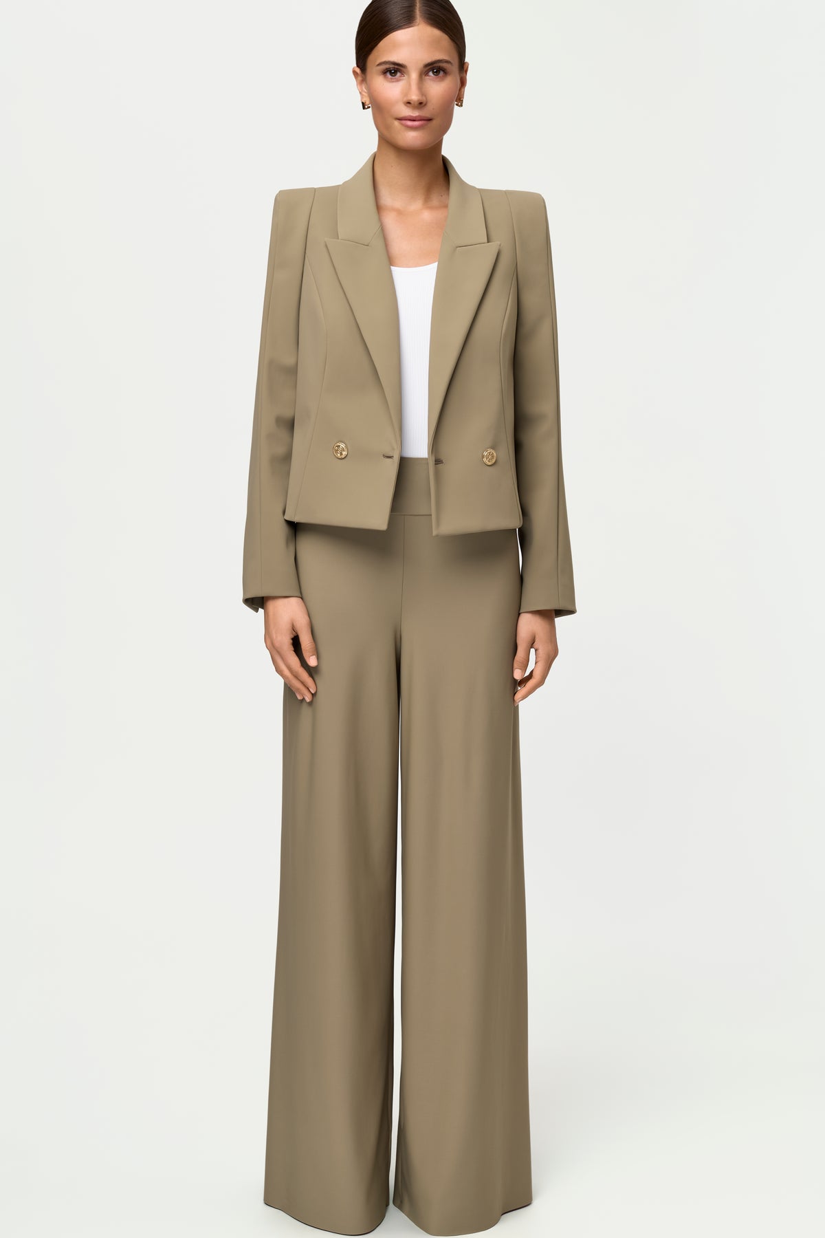 TROINA Stretch Blazer oliva