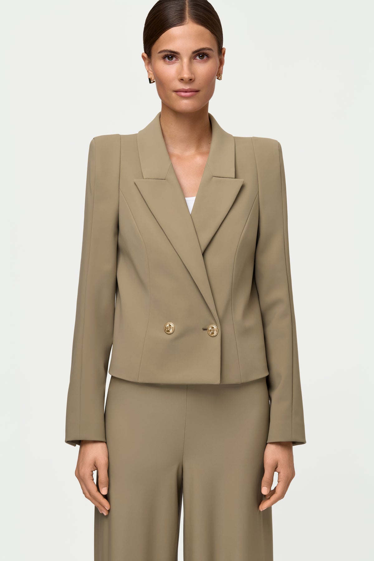 TROINA Stretch Blazer oliva