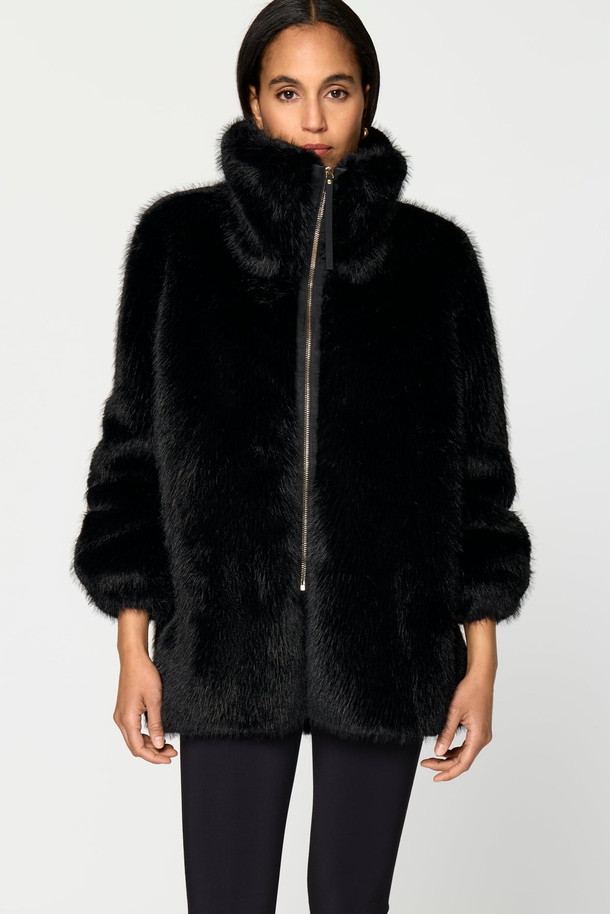CHANOIR Faux Fur Coat black