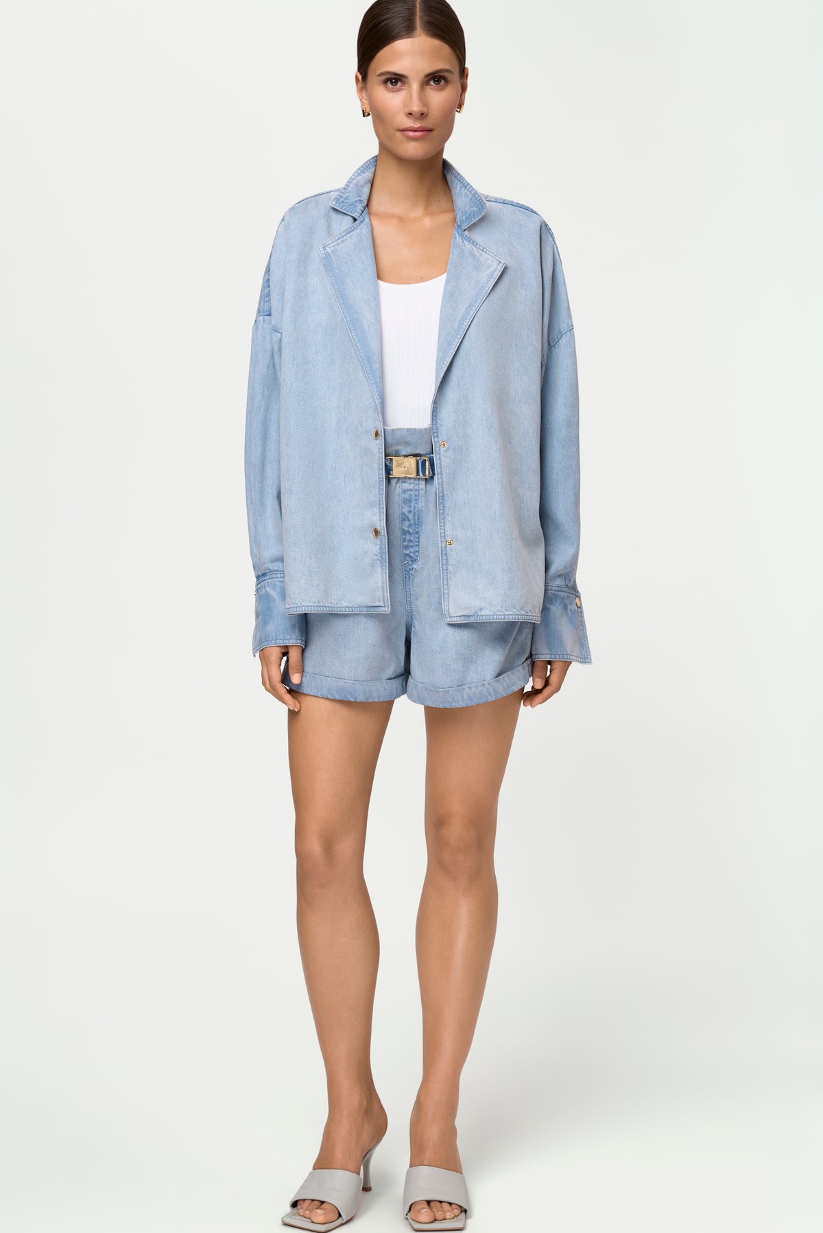 SICI Denim Shacket chambray