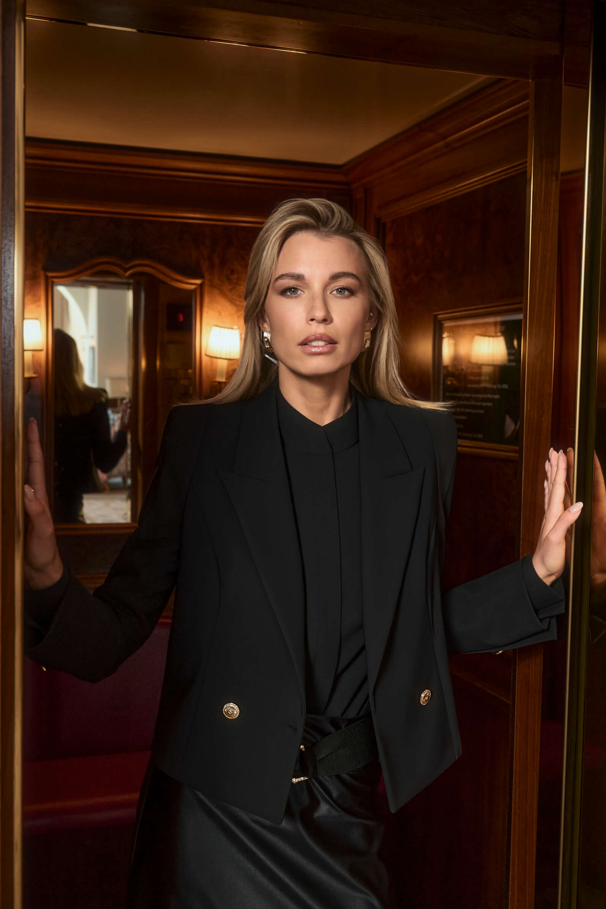 TROINA Stretch Blazer schwarz