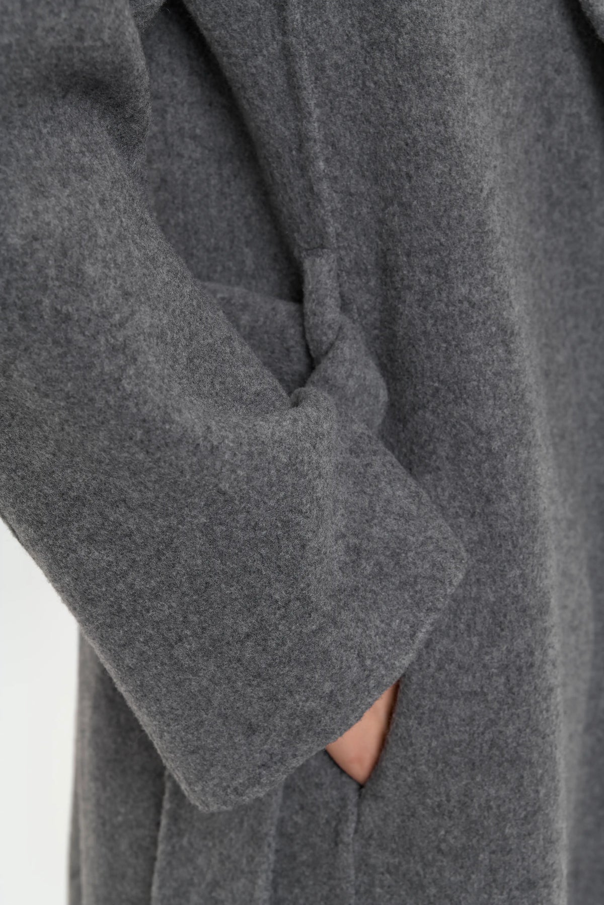 MARMEIRA Woll-Kaschmir Mantel crystal grey