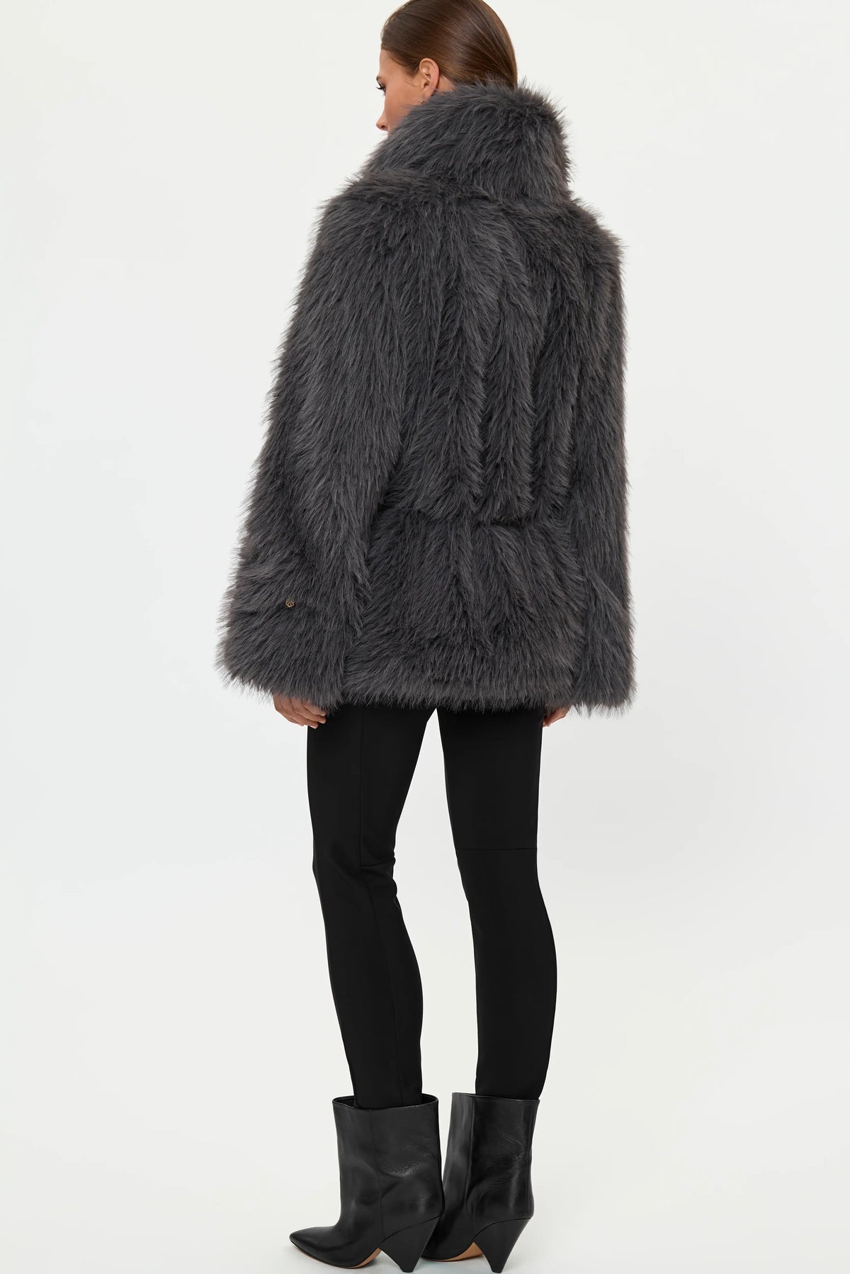 MARMOTA Faux Fur Coat crystal grey