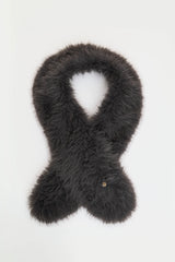 BRINA Faux Fur Schal crystal grey
