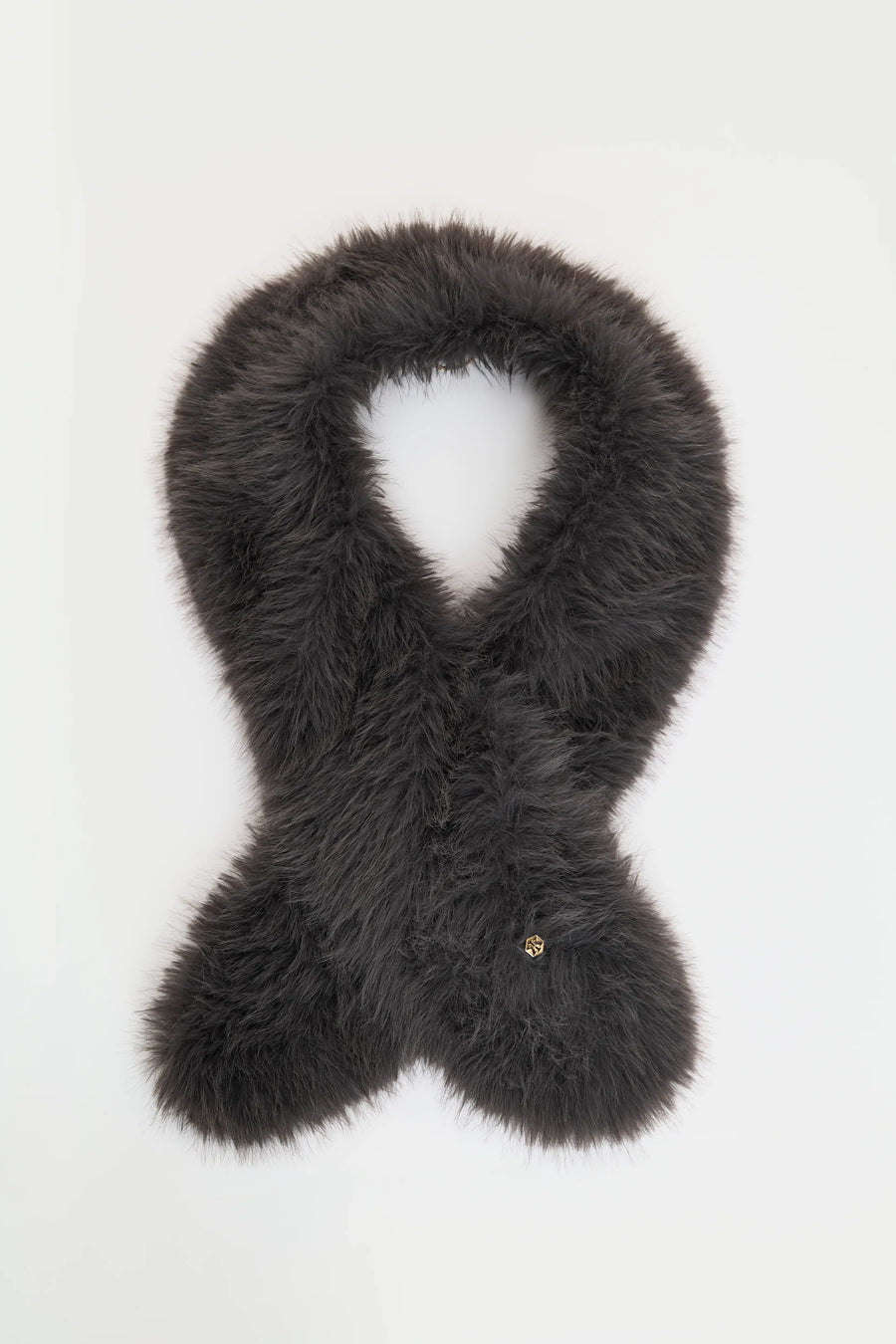 BRINA Faux Fur Schal crystal grey