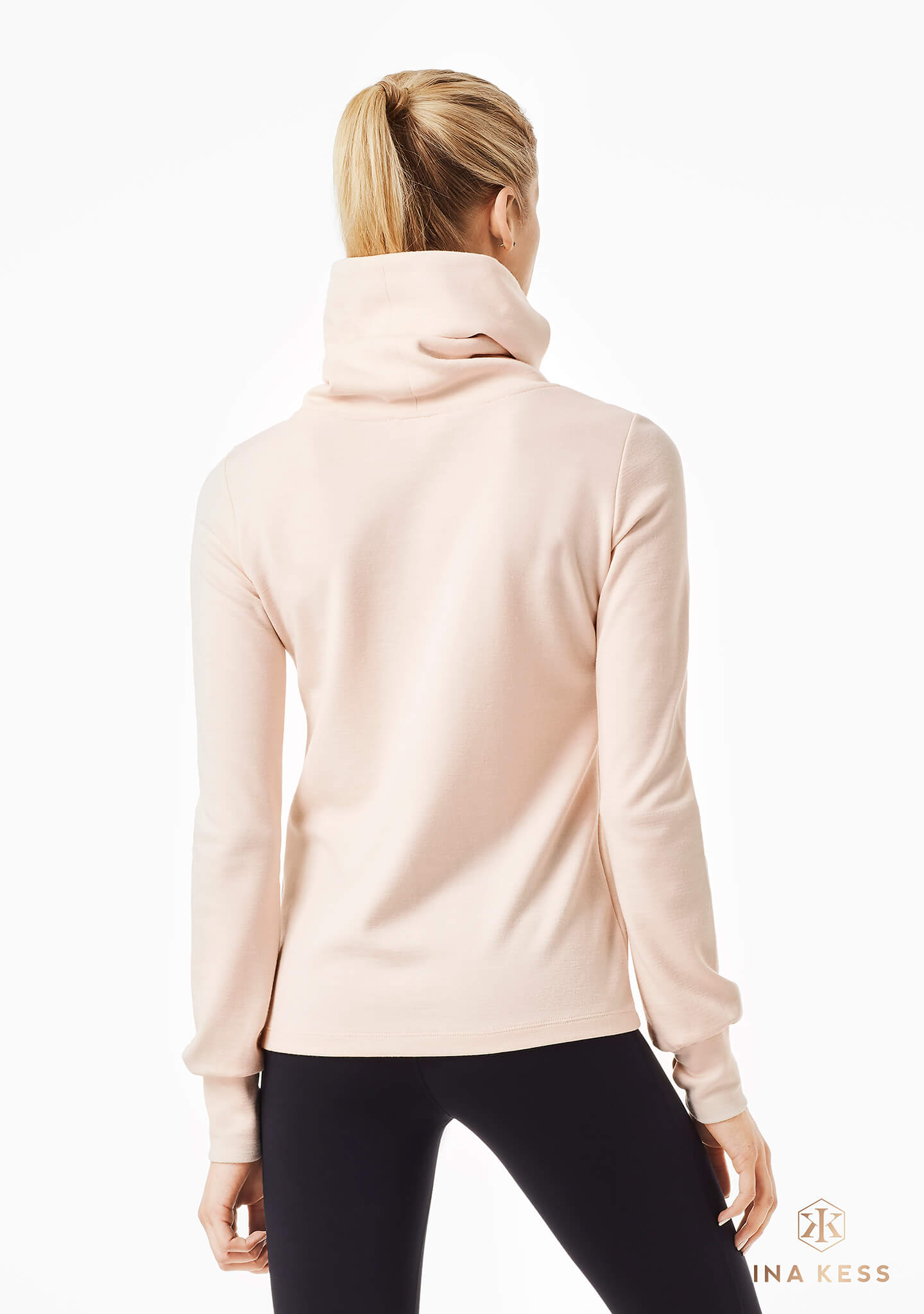MERINO TURTLENECK Sweater rosa cipria