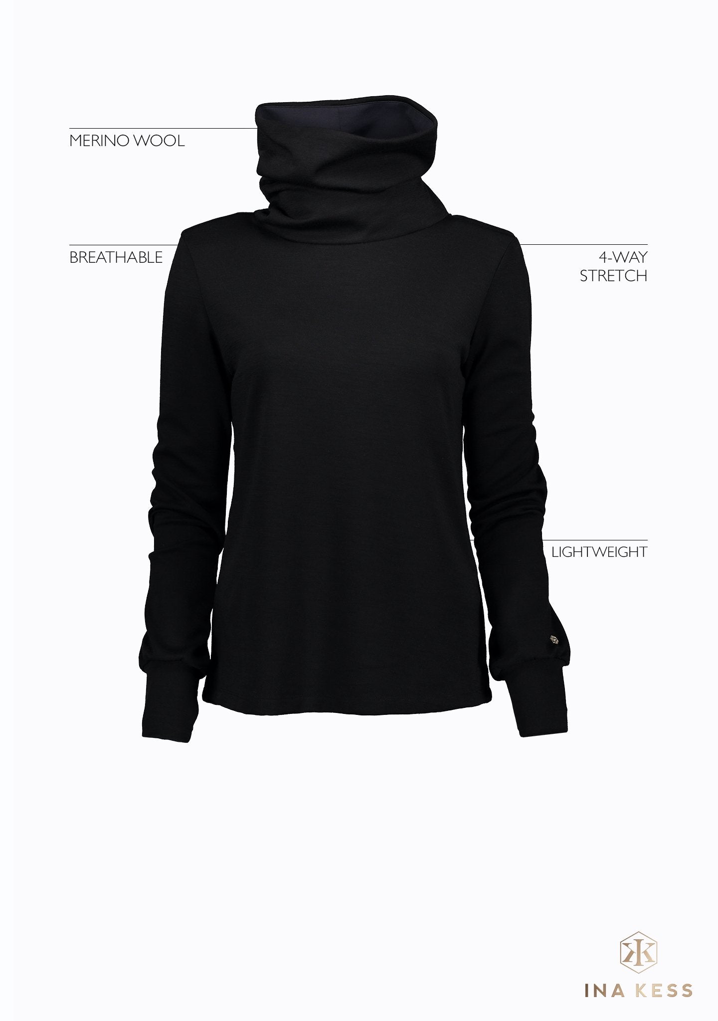 MERINO TURTLENECK Sweater black