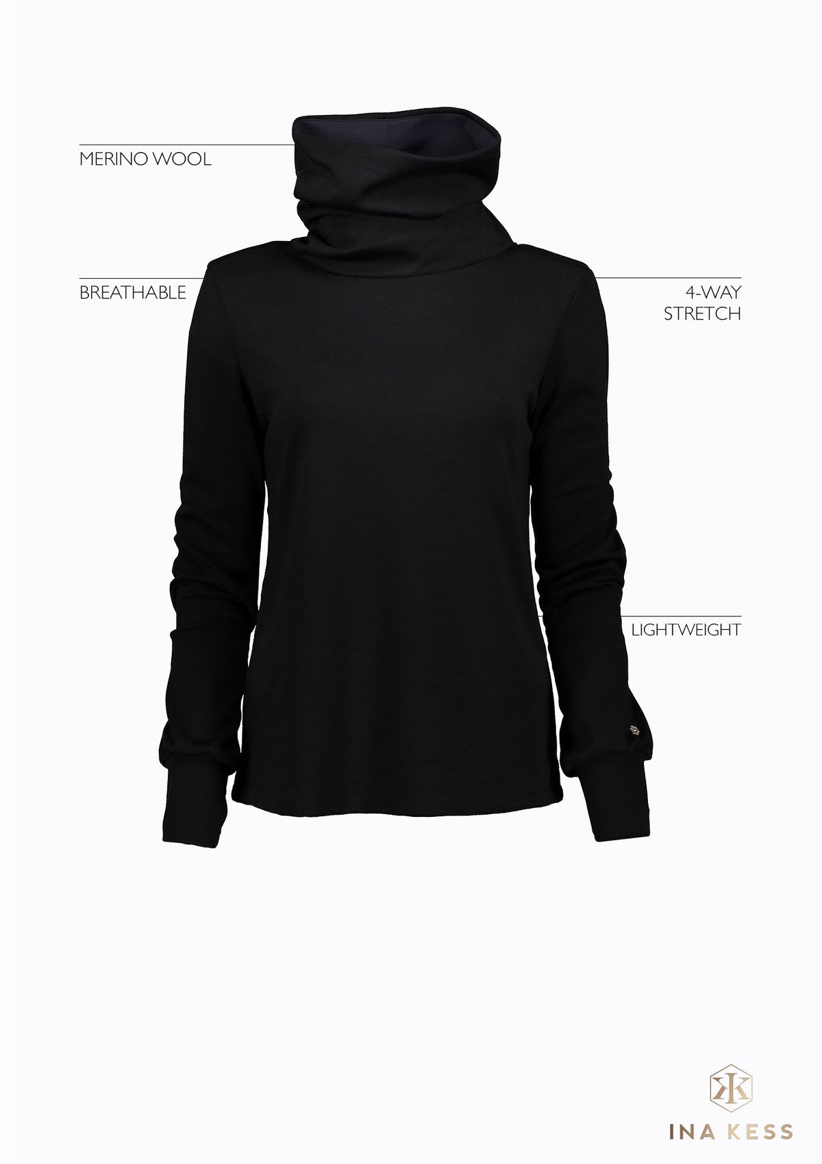 MERINO TURTLENECK Sweater black