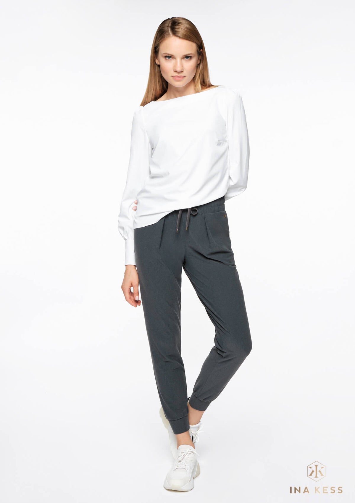 LUXE PLUSH Track Pants anthracite grey