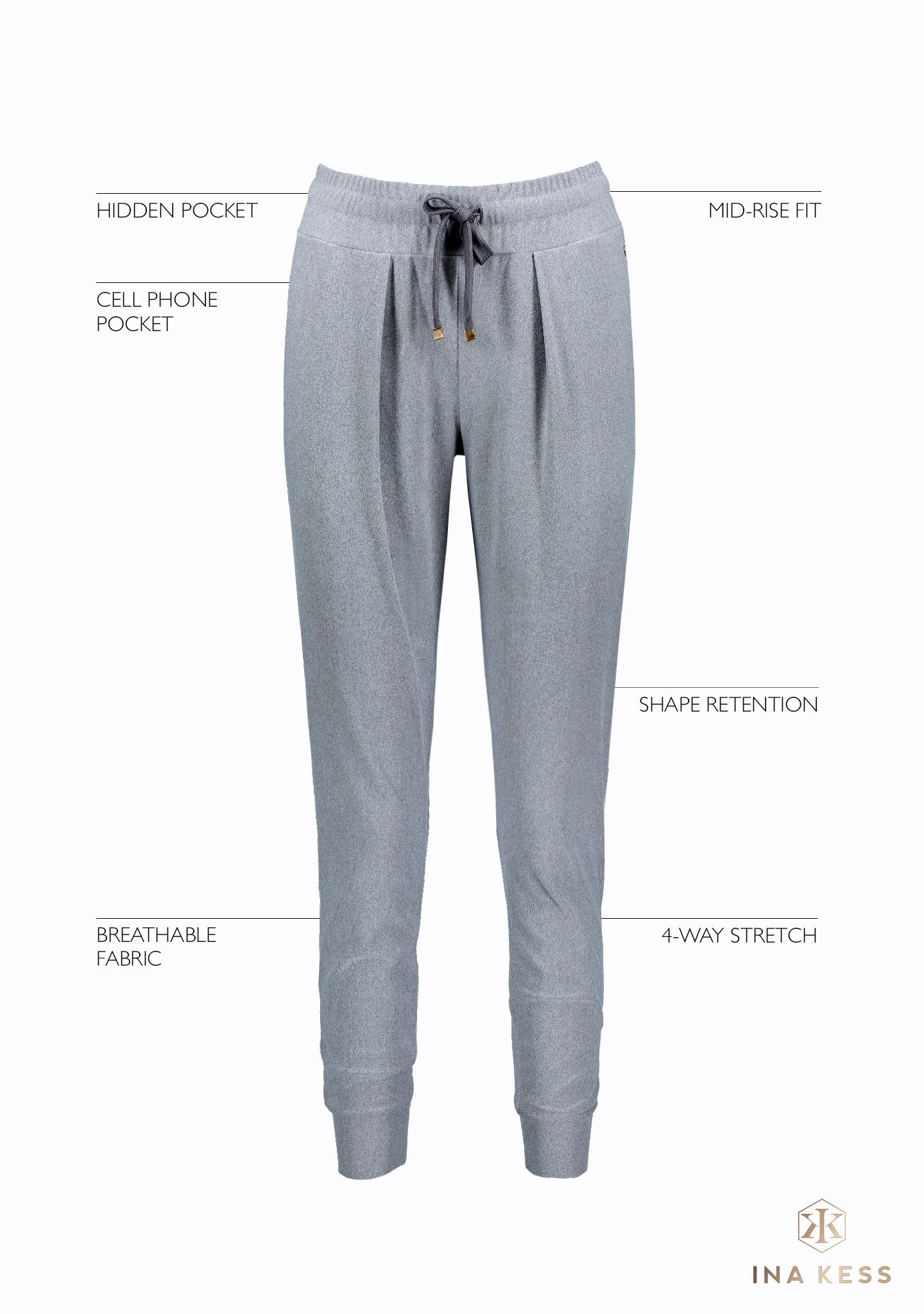 LUXE PLUSH Track Pants crystal grey