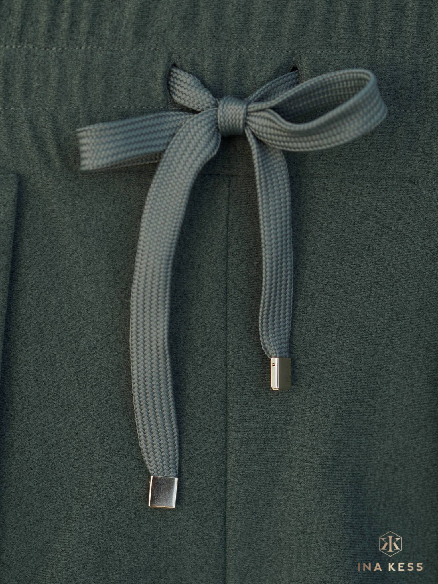 LUXE PLUSH Track Pants vetiver green