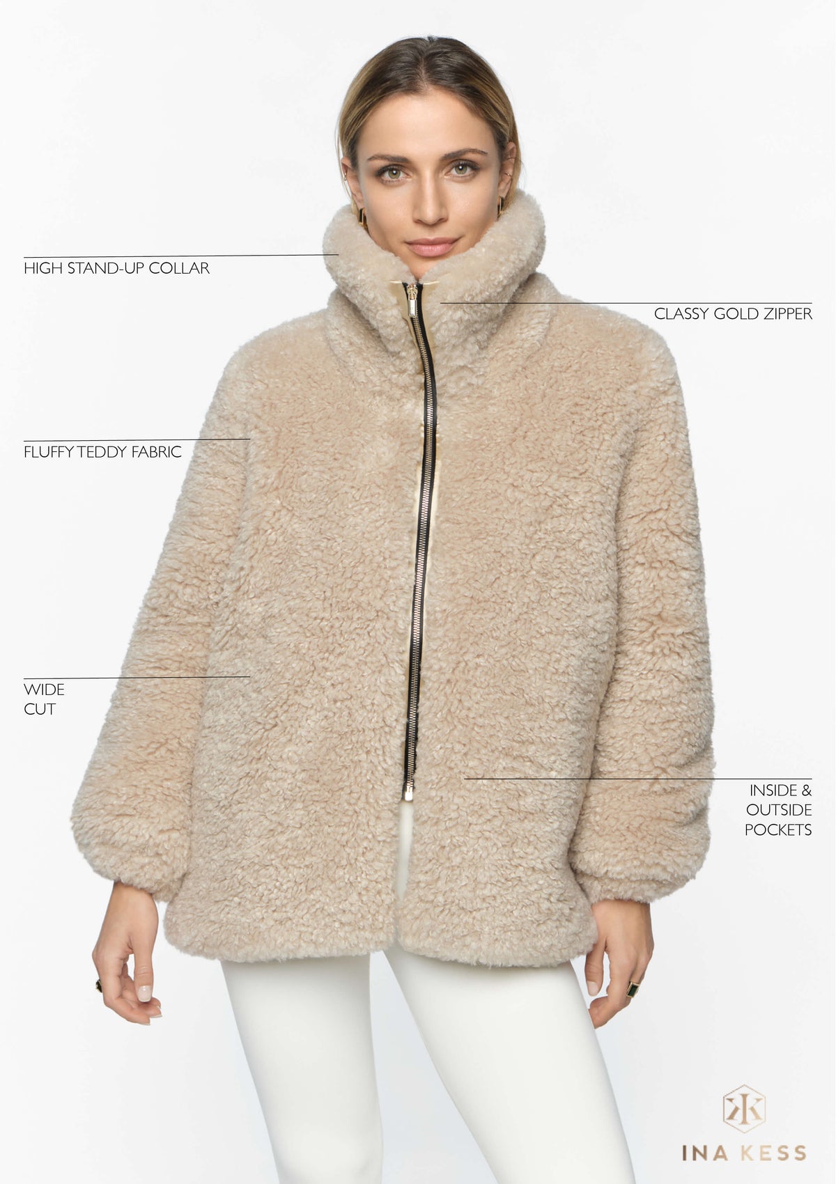 MILU Faux Shearling Jacket oat