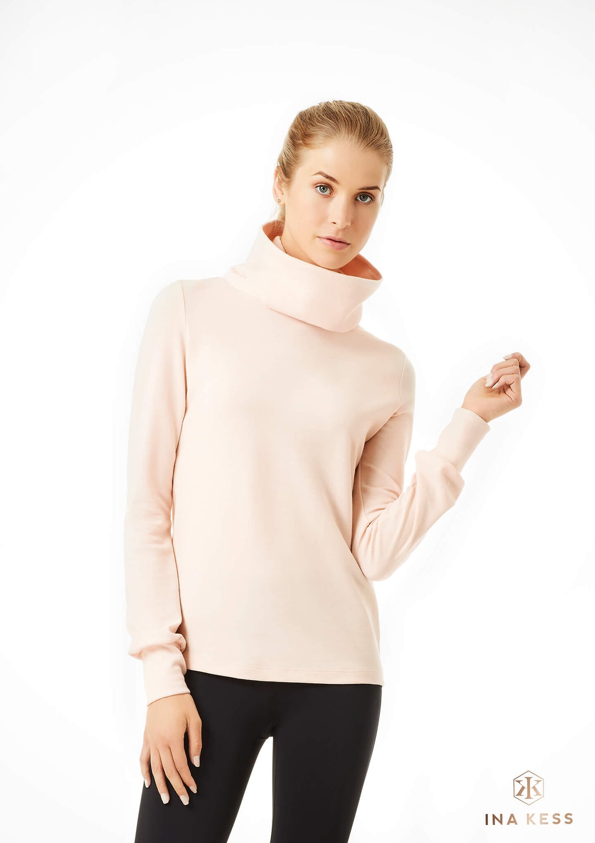MERINO TURTLENECK Sweater rosa cipria