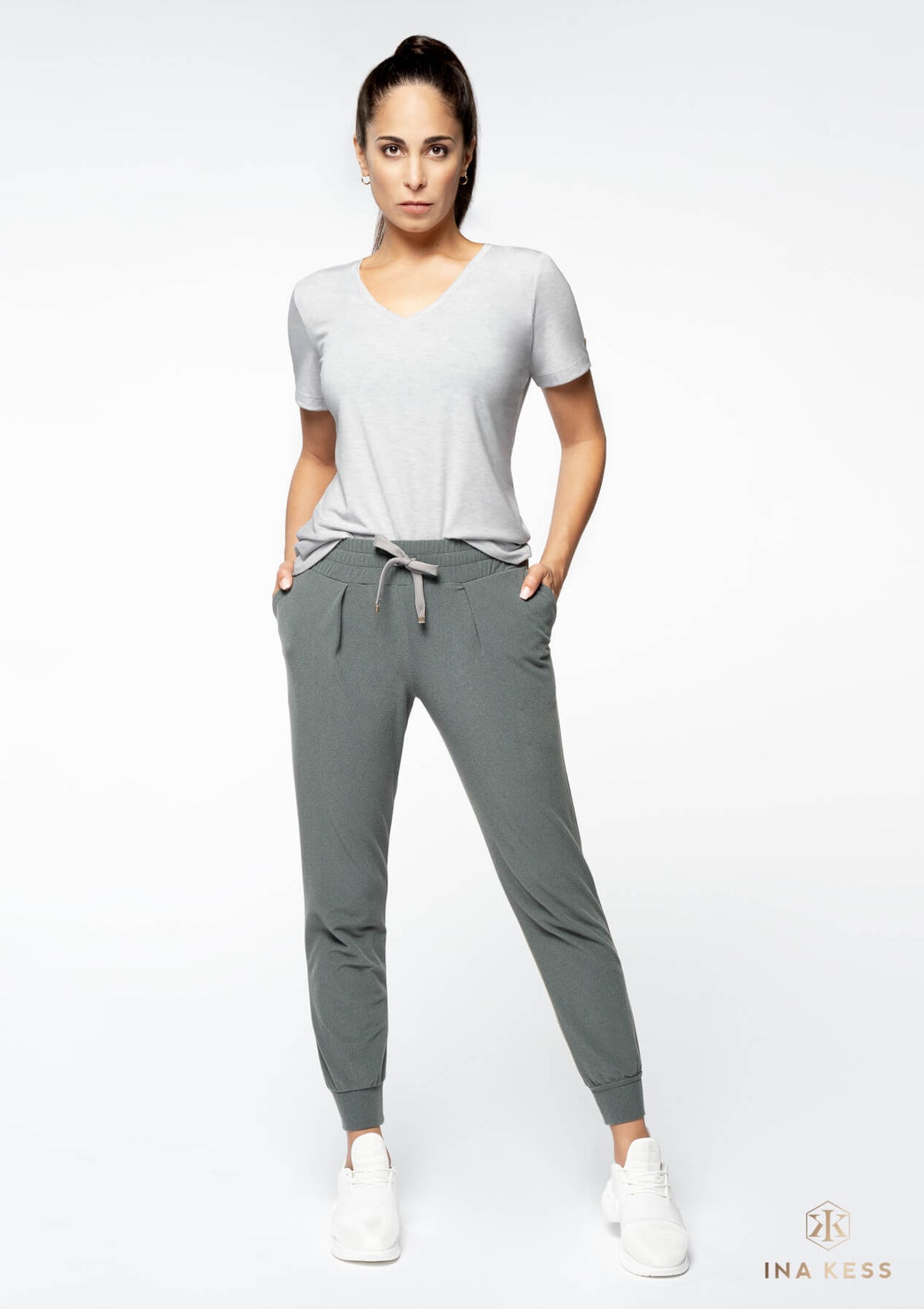 V-NECK T-Shirt moonbeam